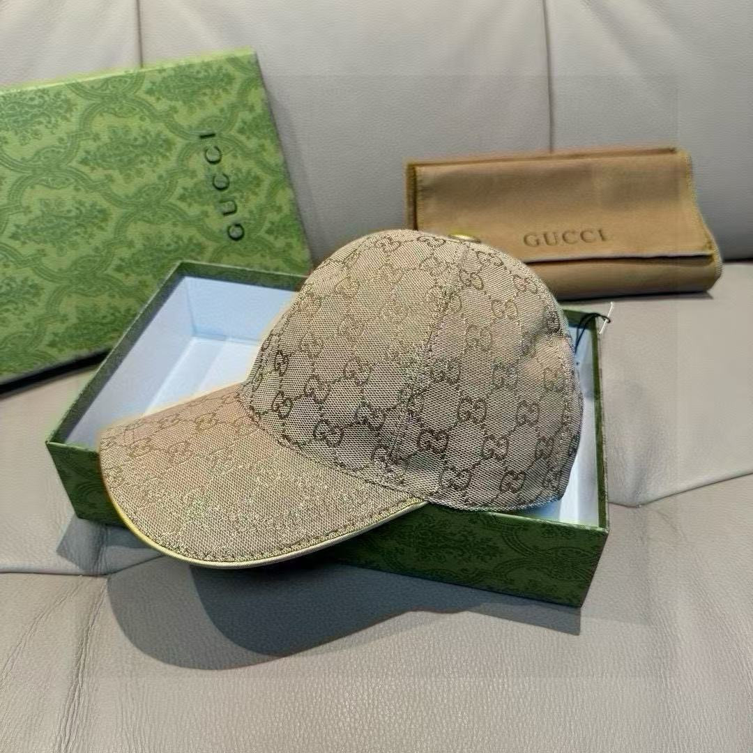 Gucci 配盒子布袋 Gucci(古奇) 棒球帽 金丝logo 1:1开模订制