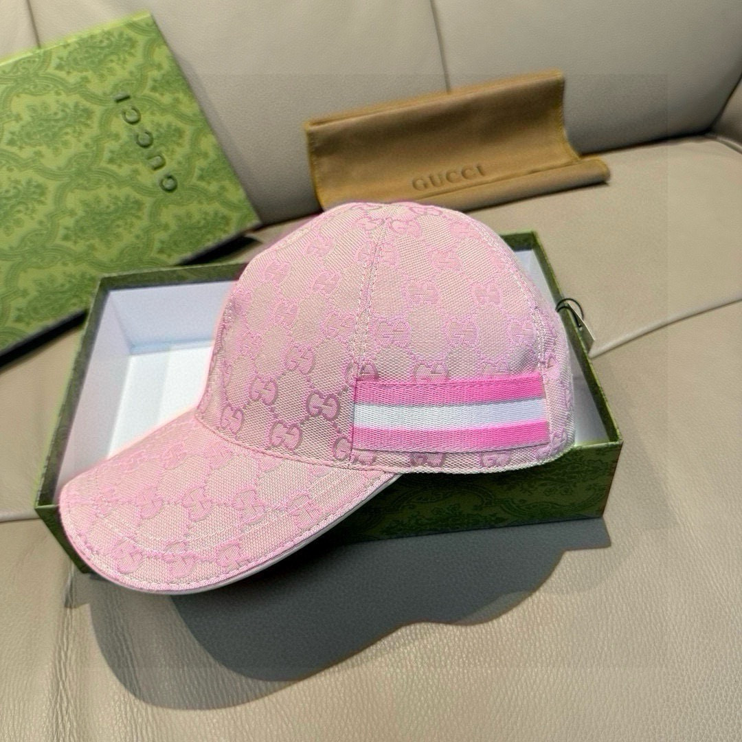 Gucci 配盒子布袋 Gucci(古奇) 棒球帽 1:1开模订制 帆布料+头层牛皮