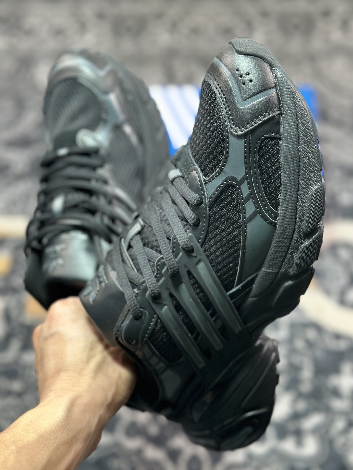 原装级别AD Originals Adistar XLG 黑色 复古廓形休闲运动老爹鞋 IH3884