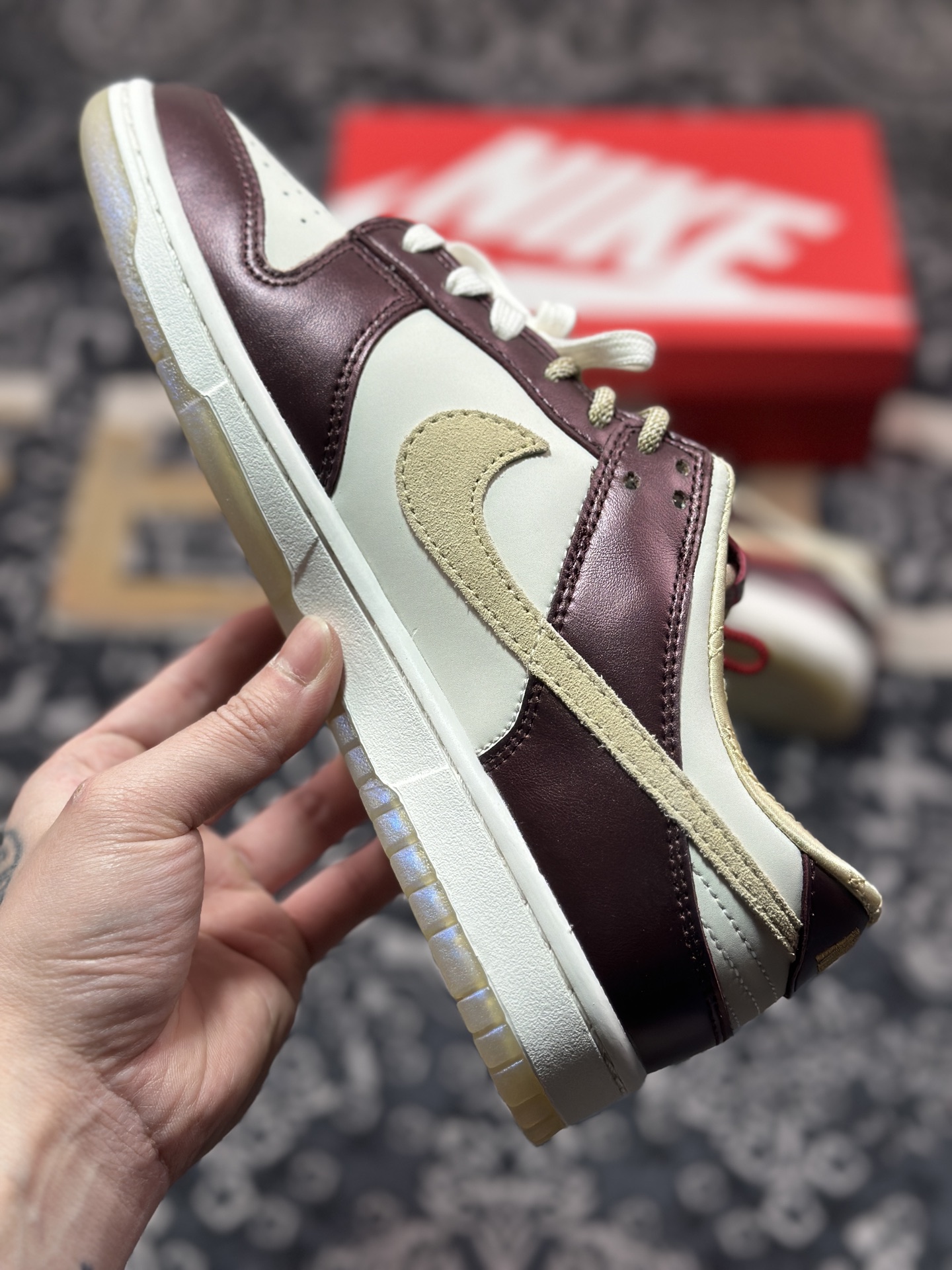 B2260  北面/The North Face x Nike SB Dunk Low”Year of the Snake”扣篮板鞋“深棕奶白金北面蛇年蛇纹钩子” CH8311-234
