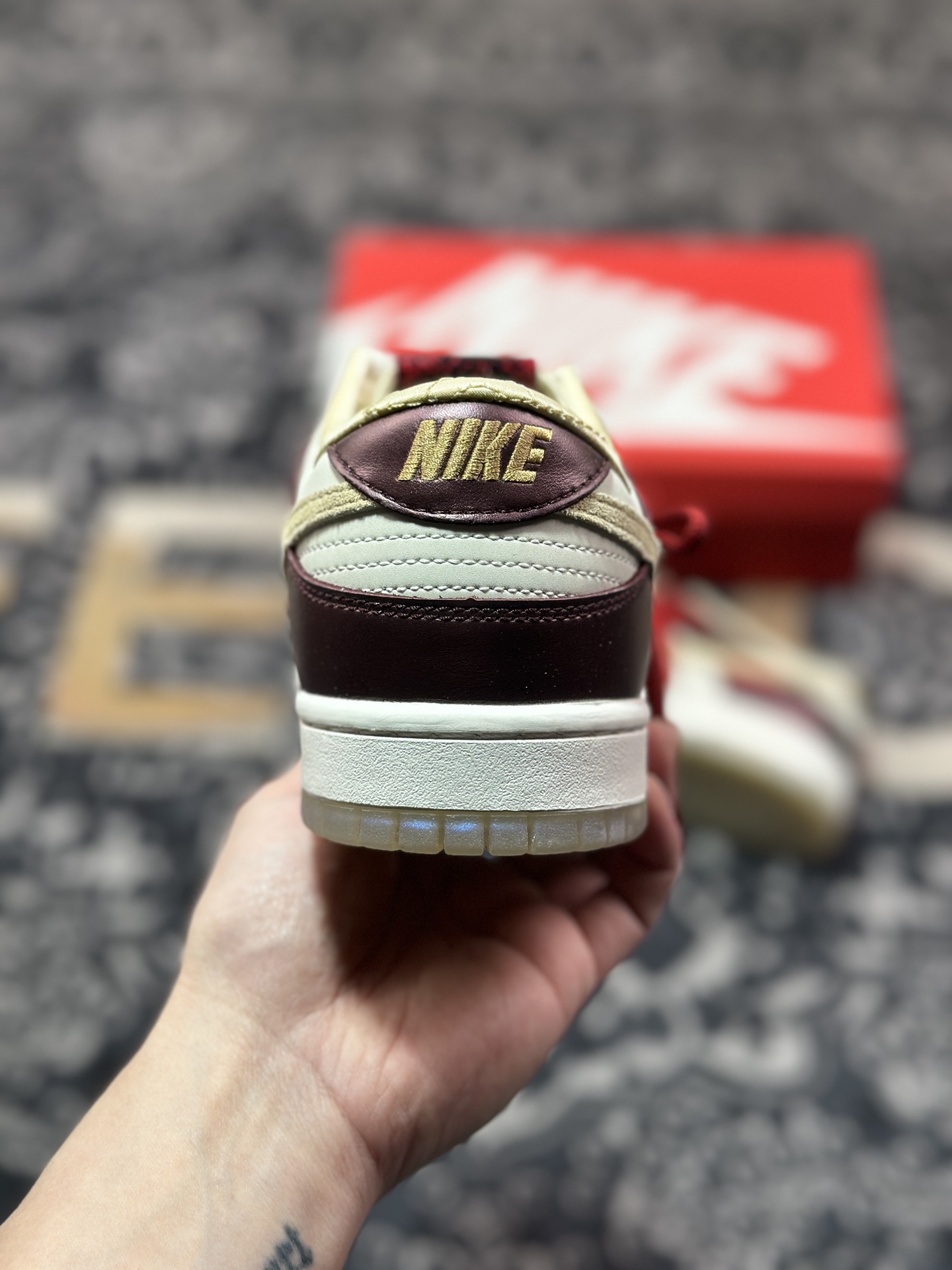 B2260  北面/The North Face x Nike SB Dunk Low”Year of the Snake”扣篮板鞋“深棕奶白金北面蛇年蛇纹钩子” CH8311-234