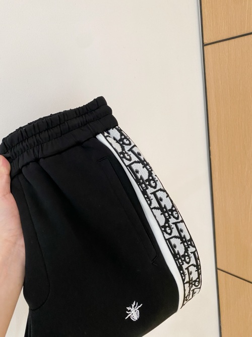 Dior Men's Black Air Layer Cotton Pants with Iconic Embroidery 1 Dior Men's Black Air Layer Cotton Pants with Iconic Embroidery