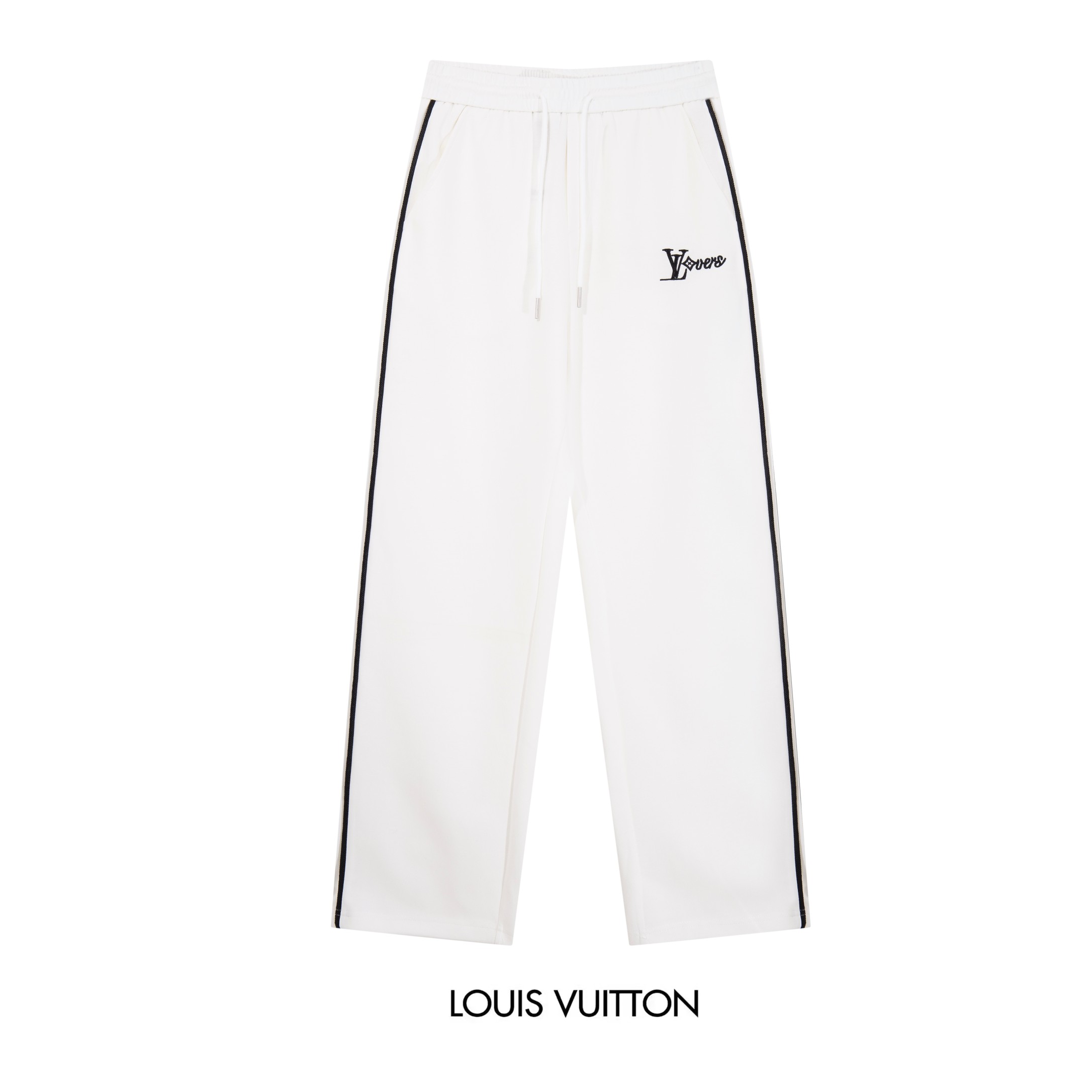 Louis Vuitton 2025 Fall/Winter White Casual Pants with Embroidered Logo 2 a1754078048230 8238
