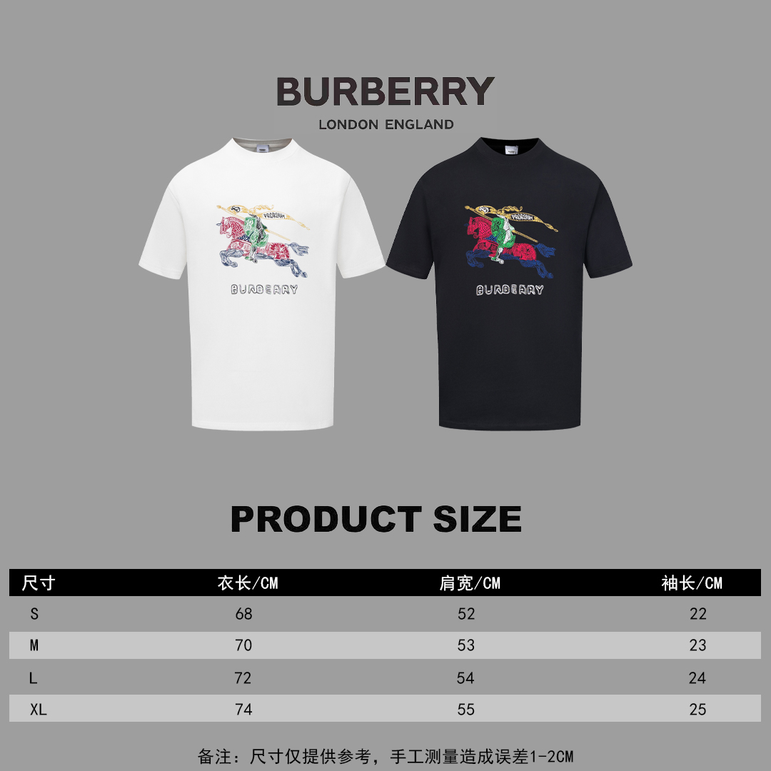 Burberry Colorful War Horse Embroidered Short Sleeve T-Shirt 14 o 1ilaqed15fvg1pr812bfl1b1pdj1