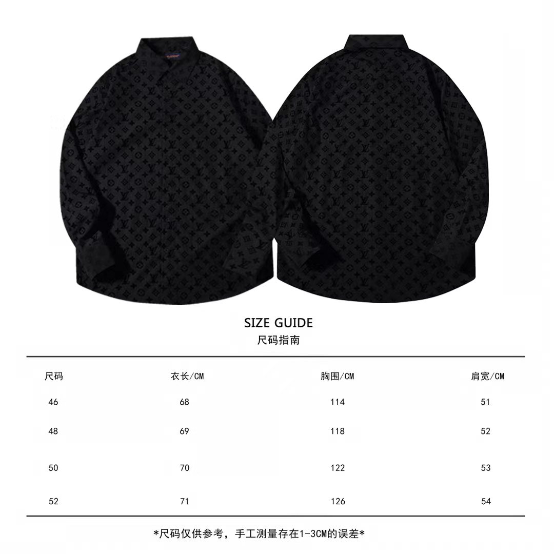 Louis Vuitton Flocked Monogram Print Shirt, Black High-End Luxury 10 o 1ild4ac7q1de81nmg1ogi1bcd1mtf4