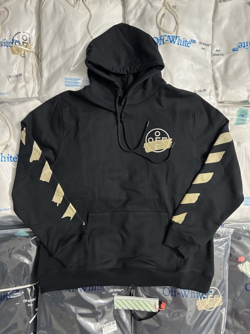 Off-White OW 20SS Taping Arrows Hoodie, 480g Cotton Fabric, Oversize Fit 1 Off-White OW 20SS Taping Arrows Hoodie, 480g Cotton Fabric, Oversize Fit