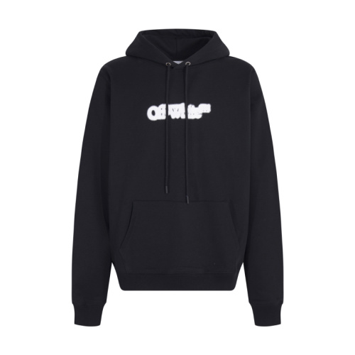 Off-White Men's Arrow Overlap Hoodie Pullover Sweatshirt, Black/White