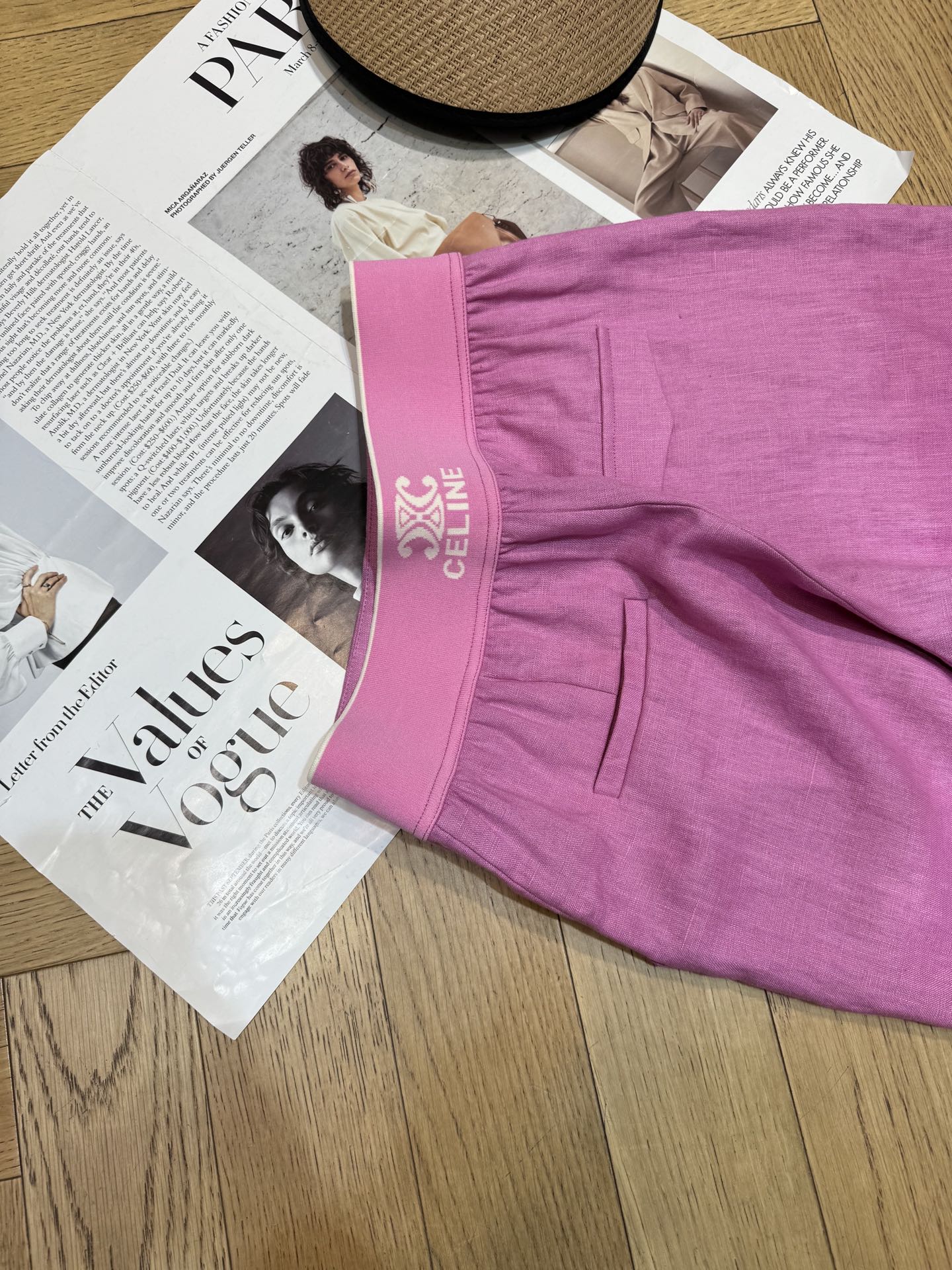 Celine-Inspired Linen Shorts with Logo Embroidery in Black 7 i1745826531806 1775 0 5