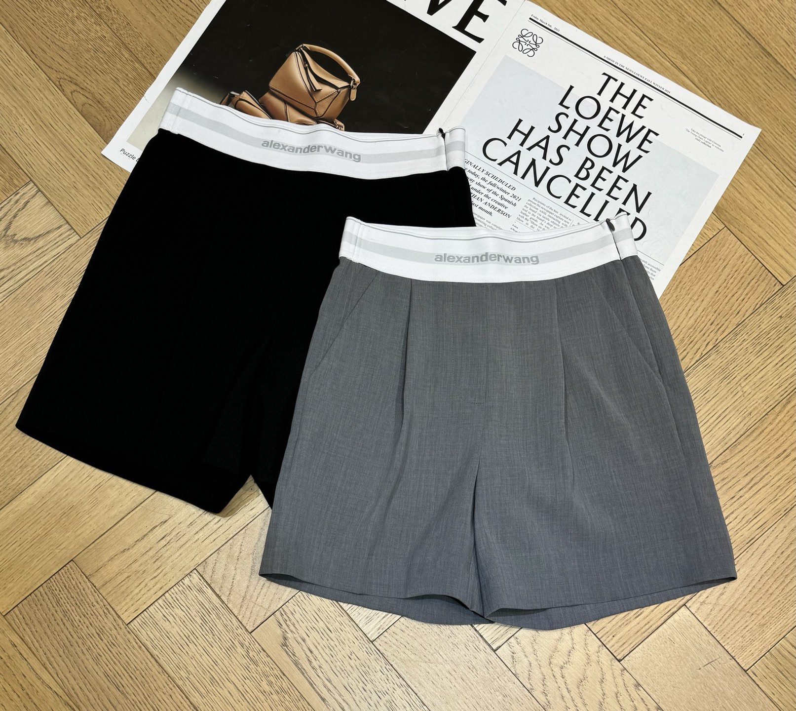 Alexander Wang High Waist Wool Blend Shorts - Chic & Comfortable 2 i1746518860412 3900 0 0