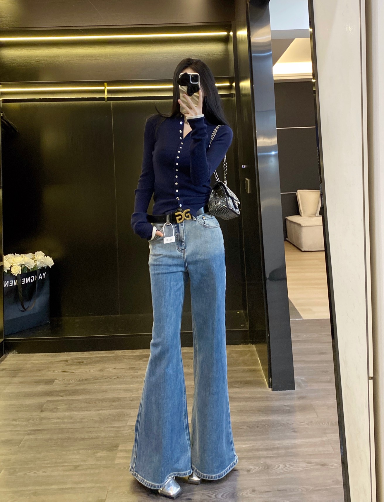 P518 High Quality Women ‘ s Clothes Packed DG DG’s new hair grinder jeans smlxl - 图片 2