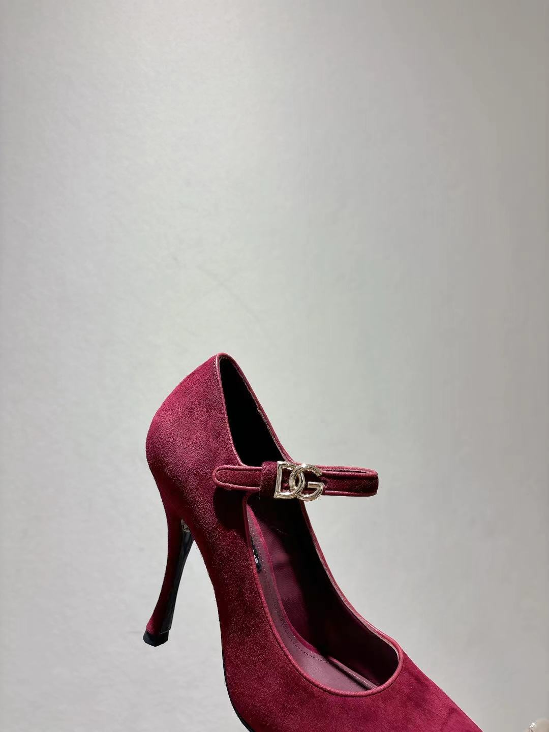 Dolce & Gabbana Women's Pointed-Toe Pumps with Ankle Strap in Burgundy Suede 6 a1756616751434 1377