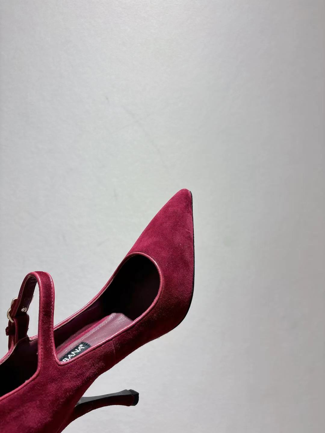 Dolce & Gabbana Women's Pointed-Toe Pumps with Ankle Strap in Burgundy Suede 8 a1756616752309 5021