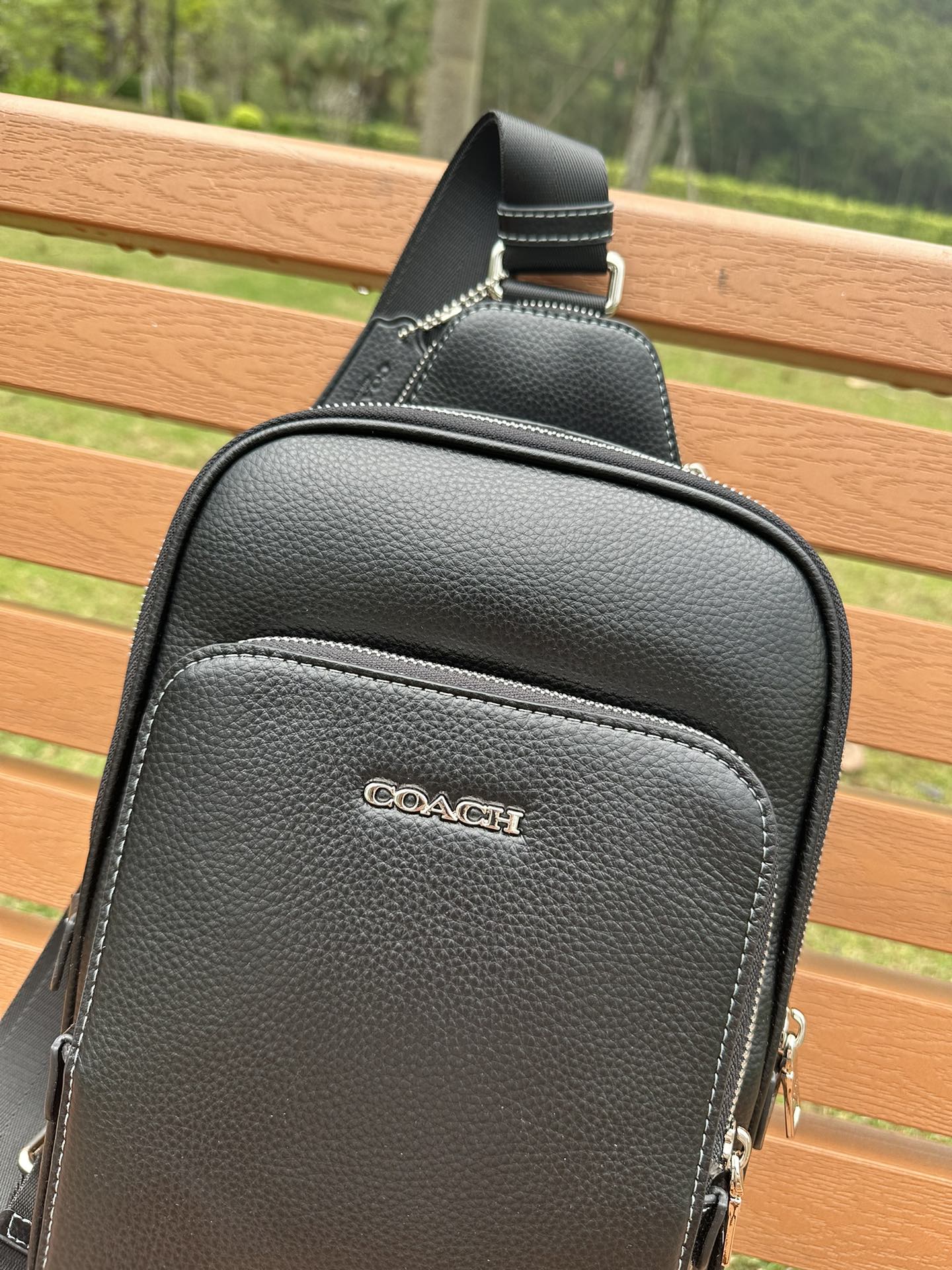 Coach 新款Coach Ethan系列 棕CQ669 黑CO911 花CO910男款胸包斜挎包