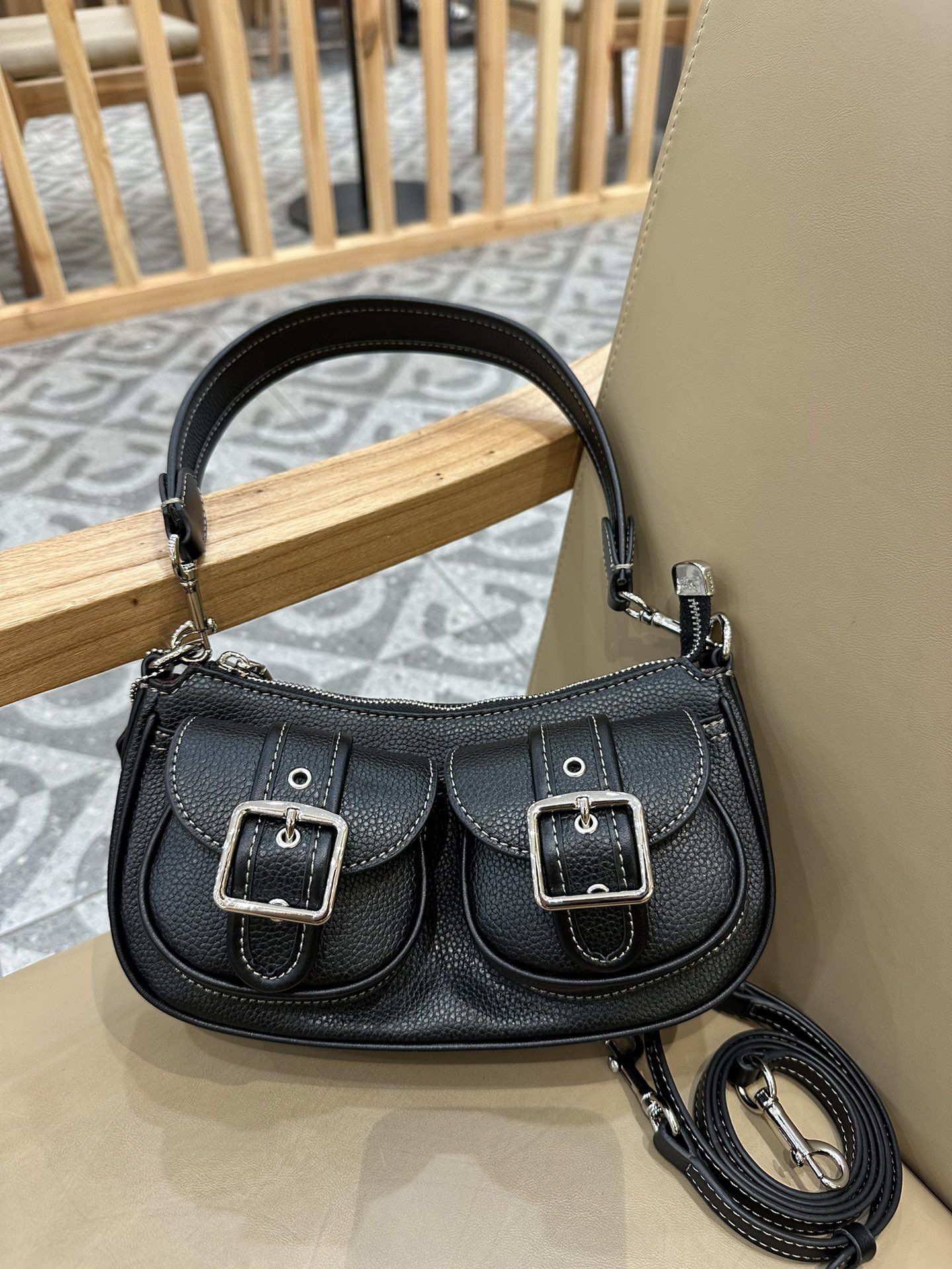 Coach 老花CP114 纯黑CM079 拼的CM078 牛仔CQ184 可自由拆卸长短带