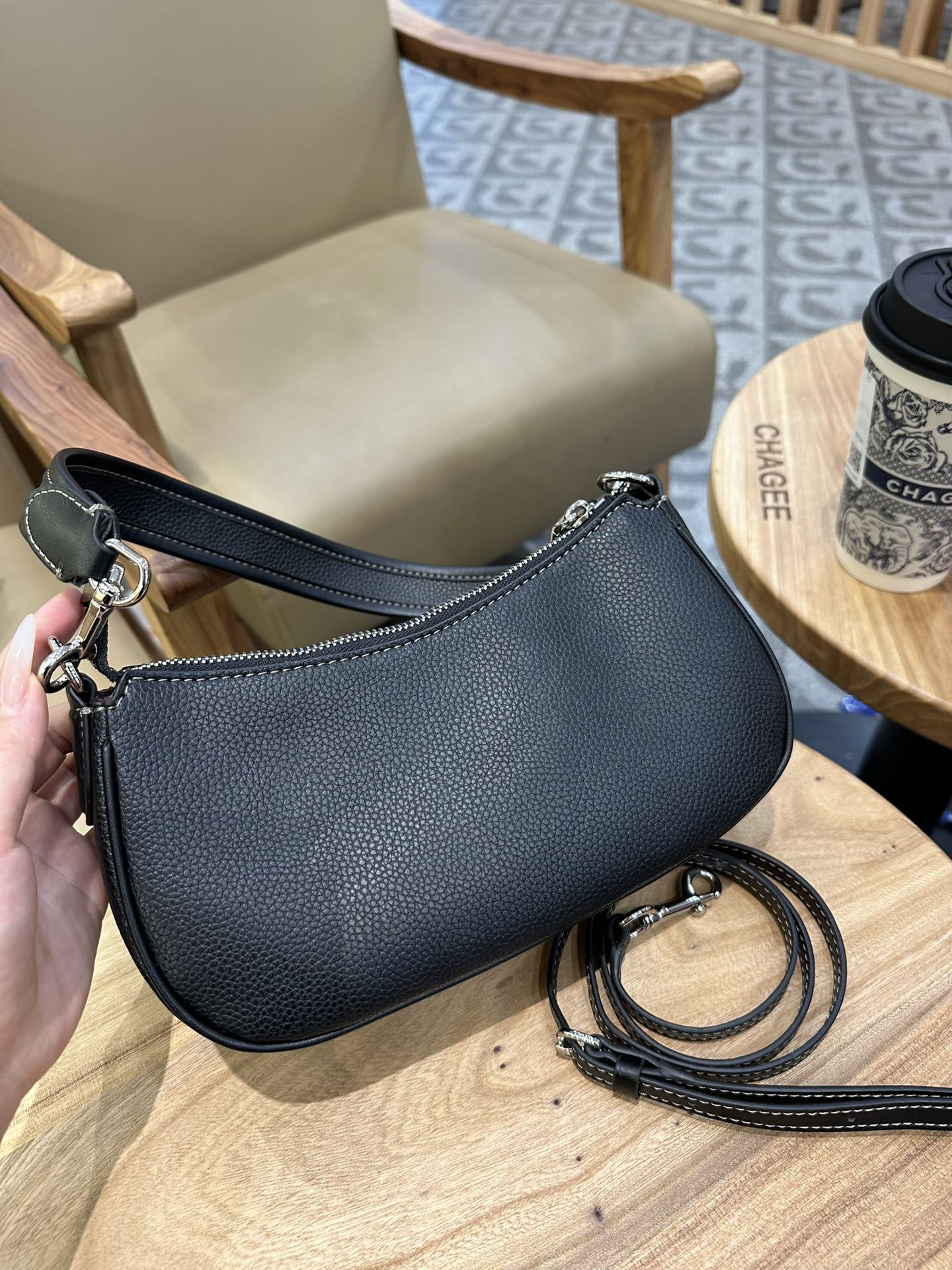Coach 老花CP114 纯黑CM079 拼的CM078 牛仔CQ184 可自由拆卸长短带