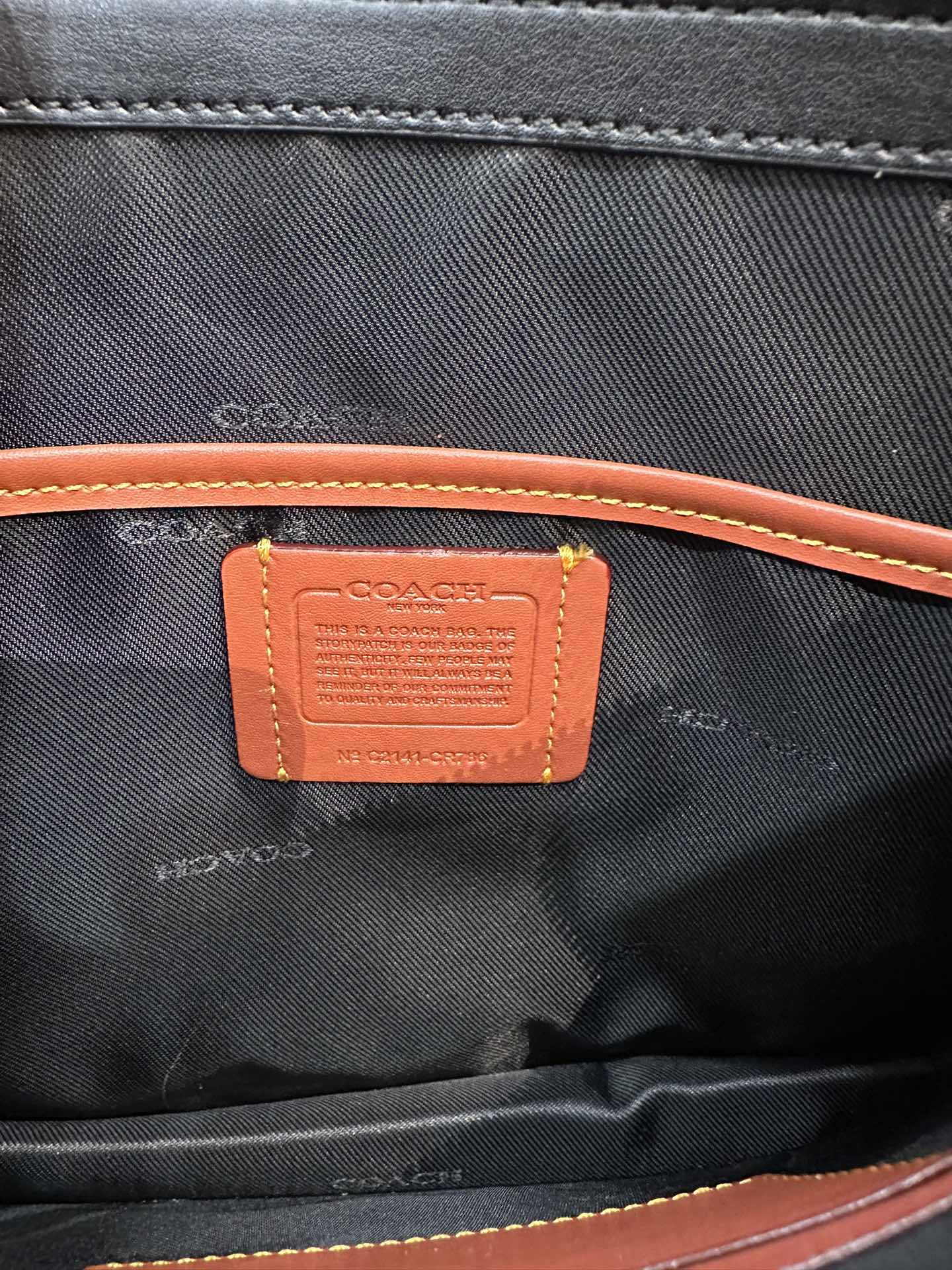 Coach 新款COACH/蔻驰CR786 CR787男士 标志CHARTER手包 人造革配牛皮革