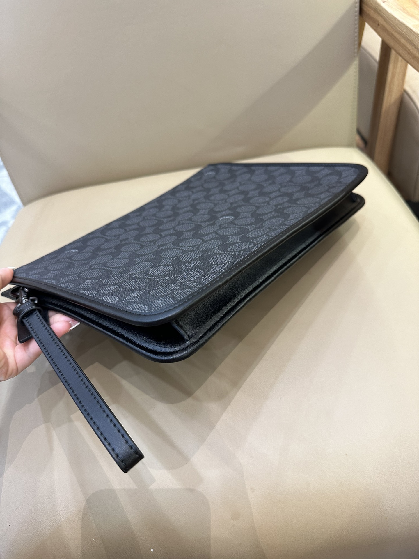 Coach 新款COACH/蔻驰CR786 CR787男士 标志CHARTER手包 人造革配牛皮革