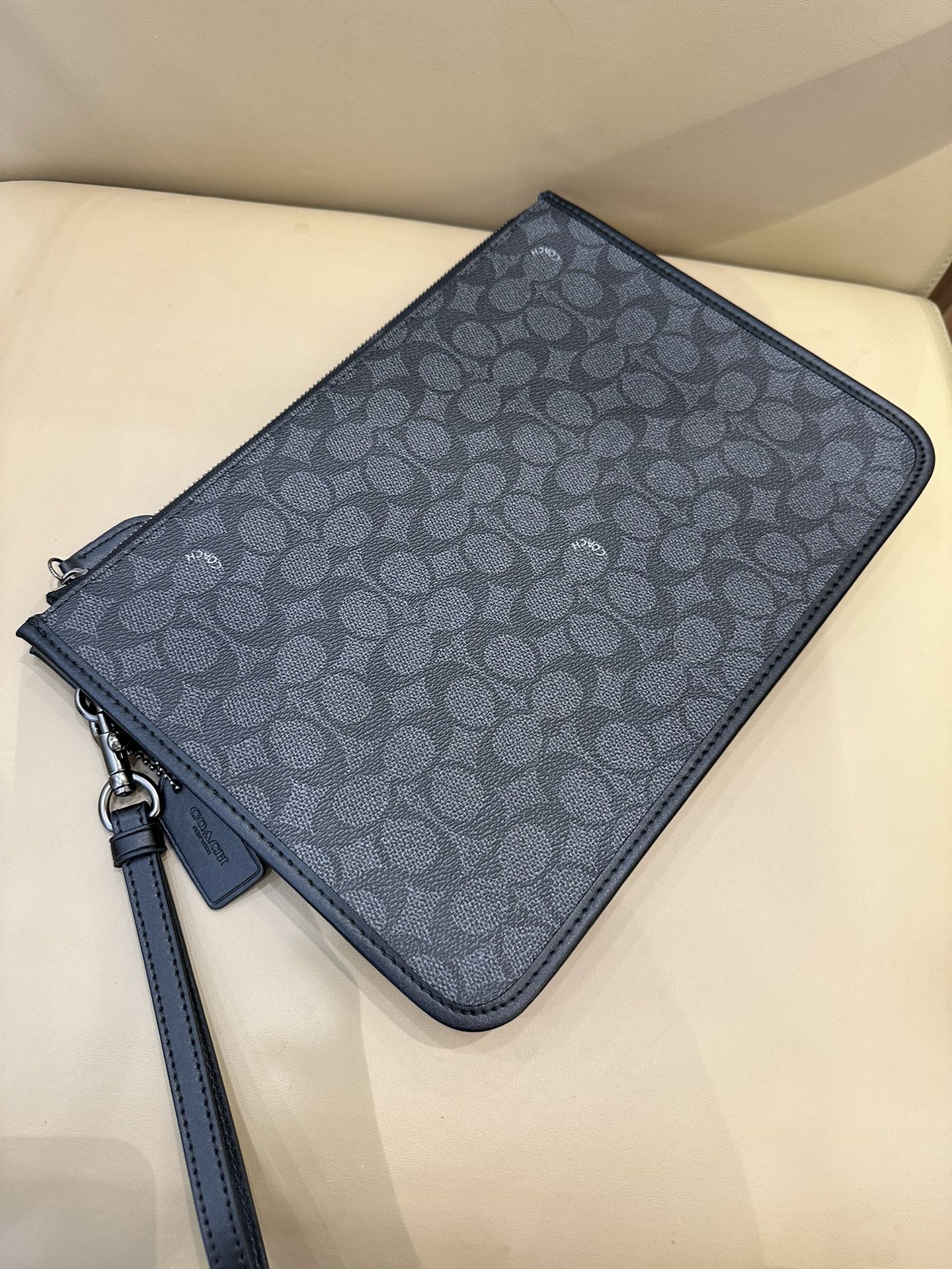 Coach 新款COACH/蔻驰CR786 CR787男士 标志CHARTER手包 人造革配牛皮革