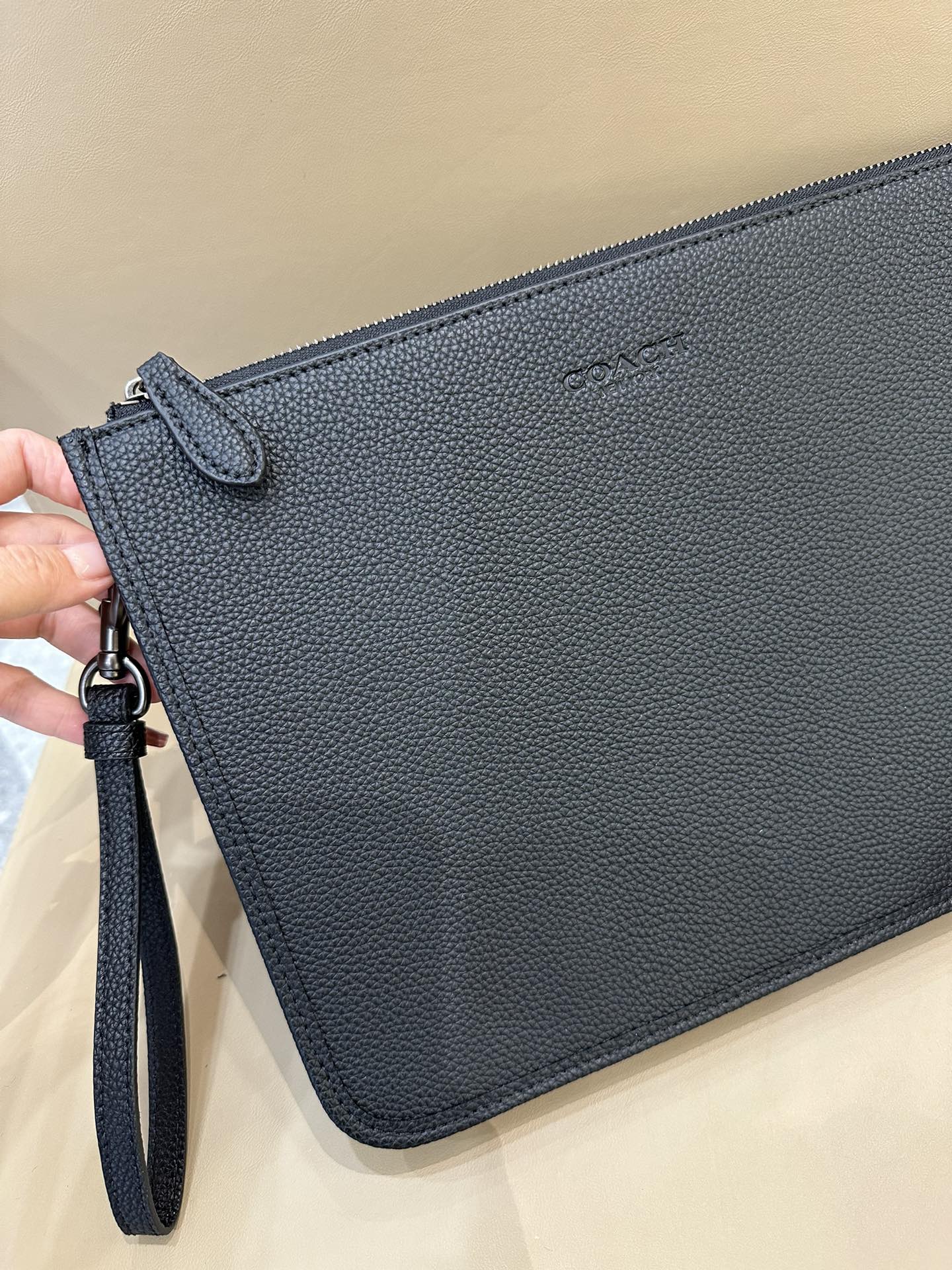 Coach 新款COACH/蔻驰CR786 CR787男士 标志CHARTER手包 人造革配牛皮革