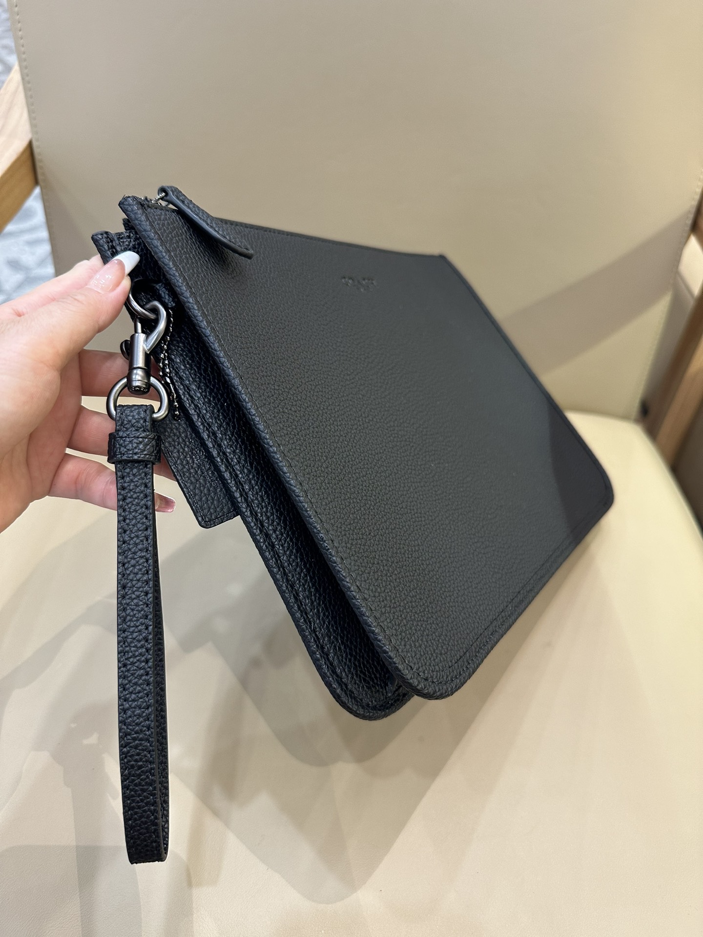 Coach 新款COACH/蔻驰CR786 CR787男士 标志CHARTER手包 人造革配牛皮革