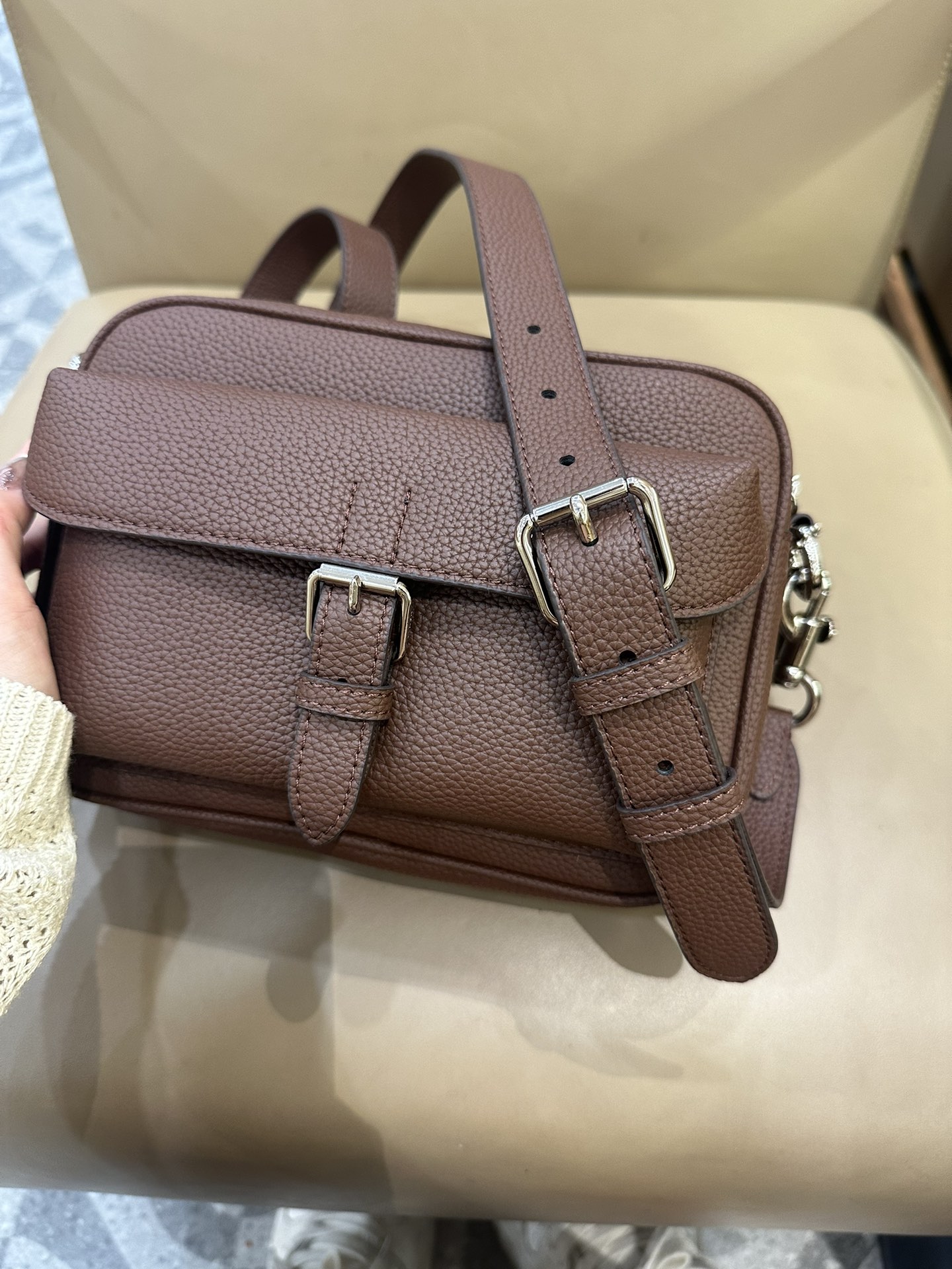 Coach 新款COACH/蔻驰CW217 CW218男士 标志老花WARNER 休闲斜挎包