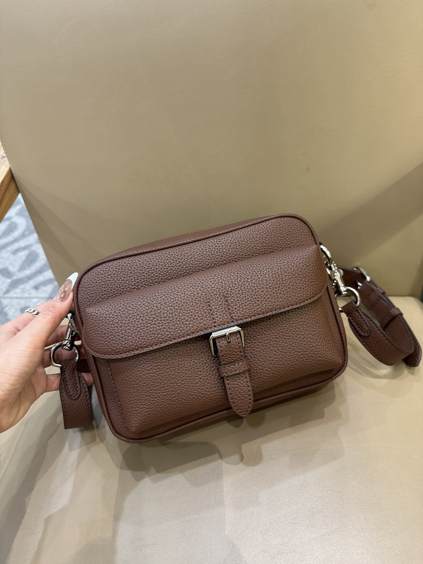 Coach 新款COACH/蔻驰CW217 CW218男士 标志老花WARNER 休闲斜挎包