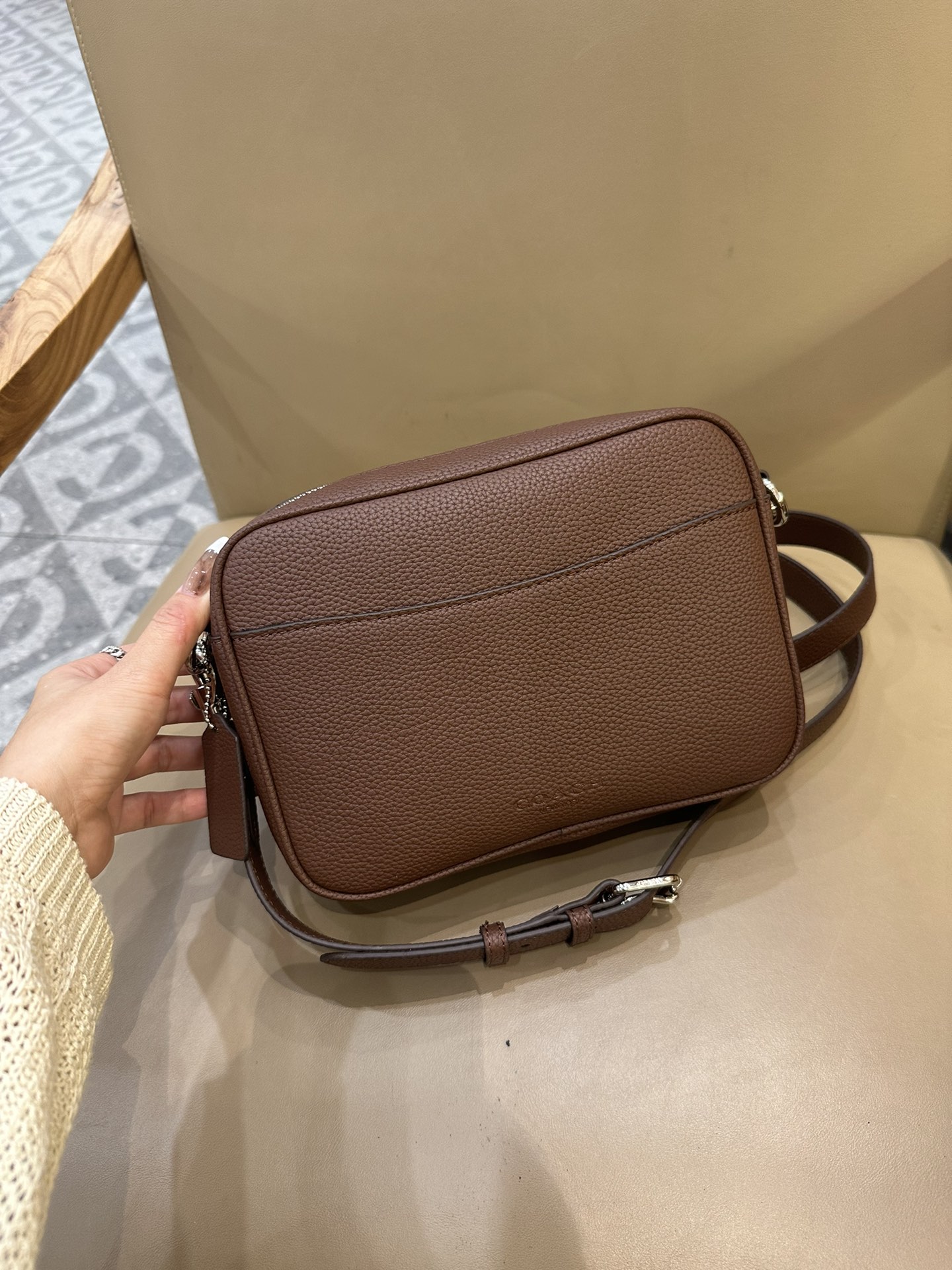 Coach 新款COACH/蔻驰CW217 CW218男士 标志老花WARNER 休闲斜挎包
