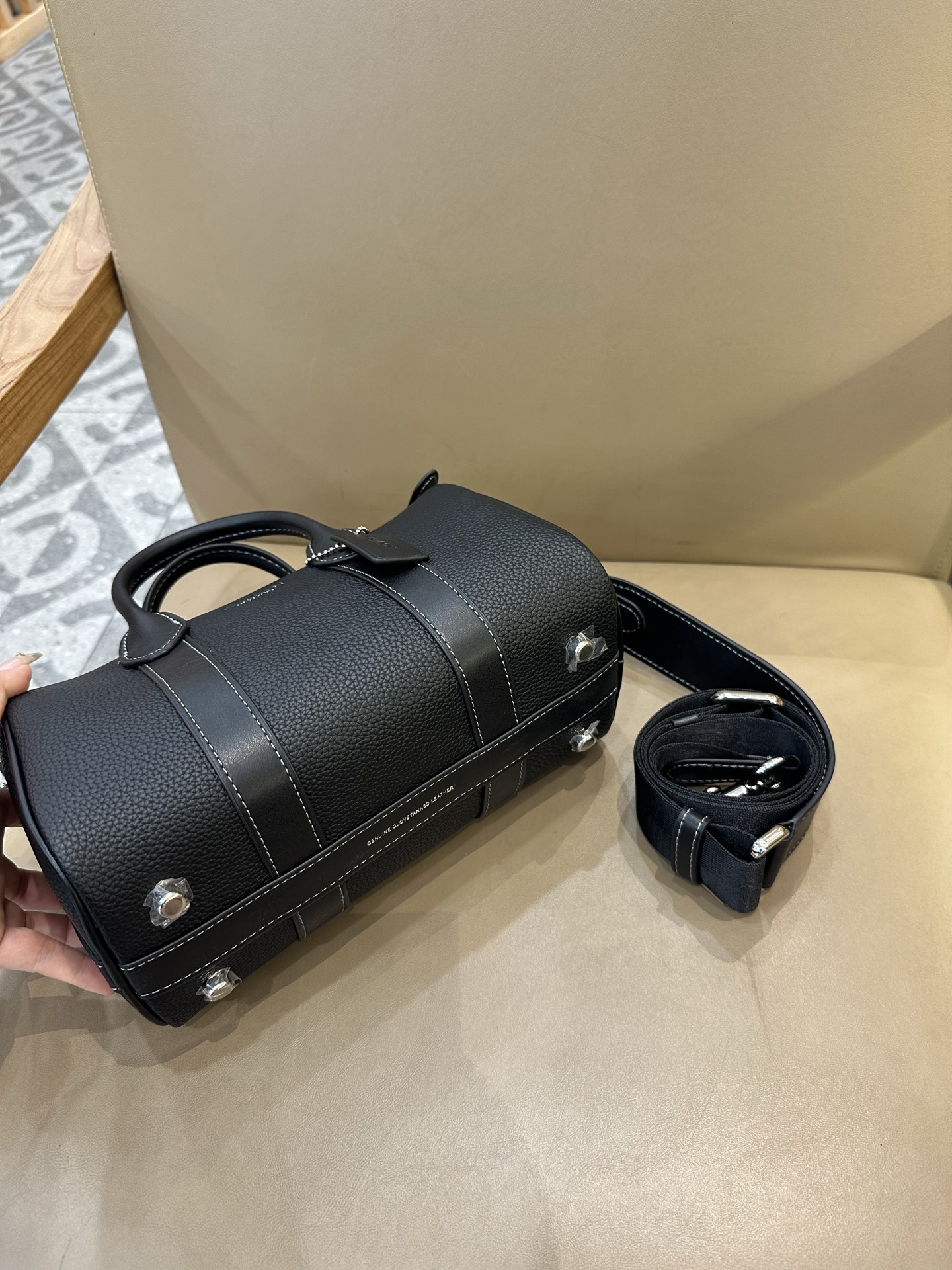 Coach 新款coach蔻驰Compass系列小号25号男士波士顿CCF49 CCB83 标志老花枕头包