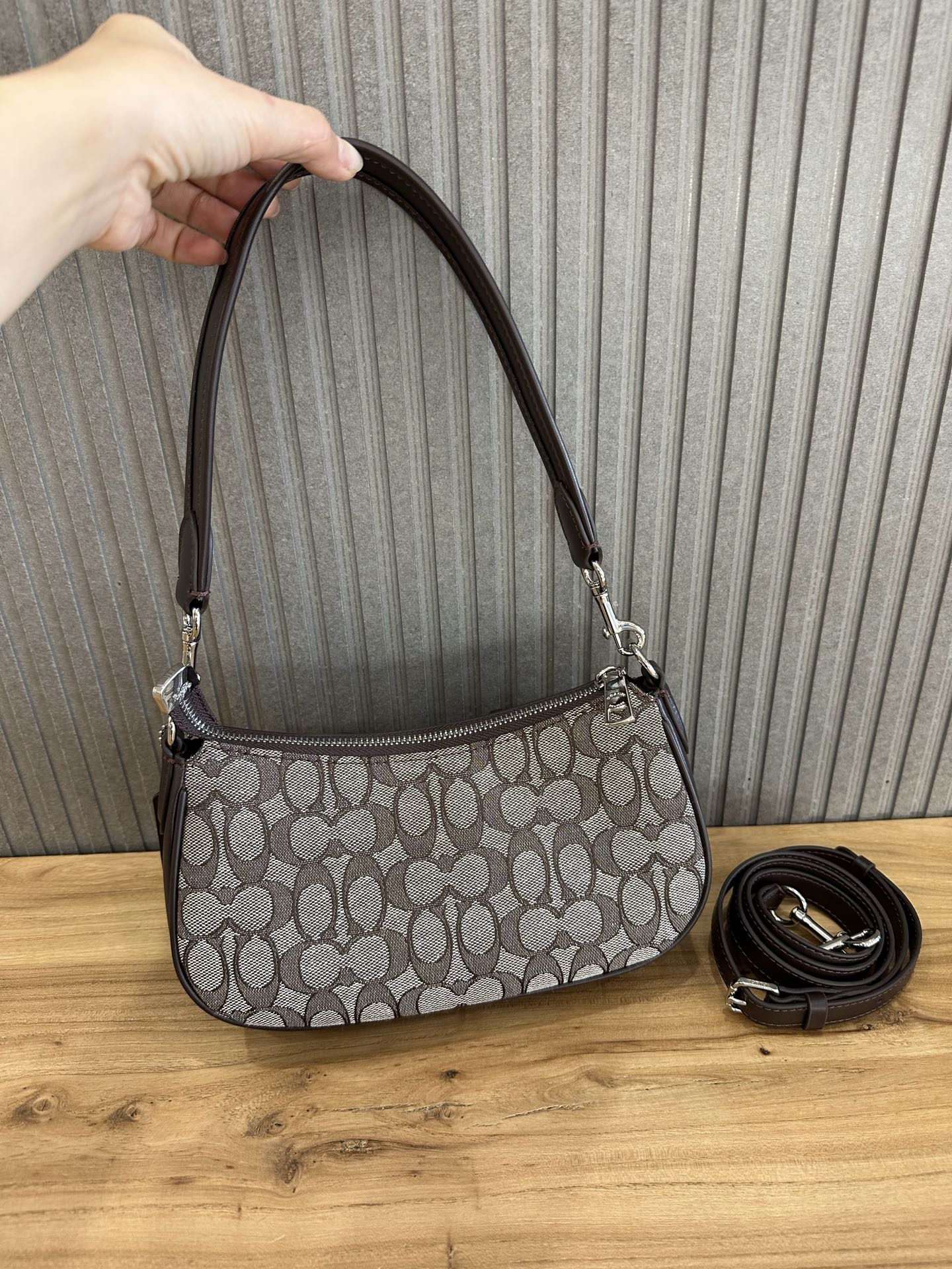 Coach 新款COACH/蔻驰中古腋下法棍包麻将包