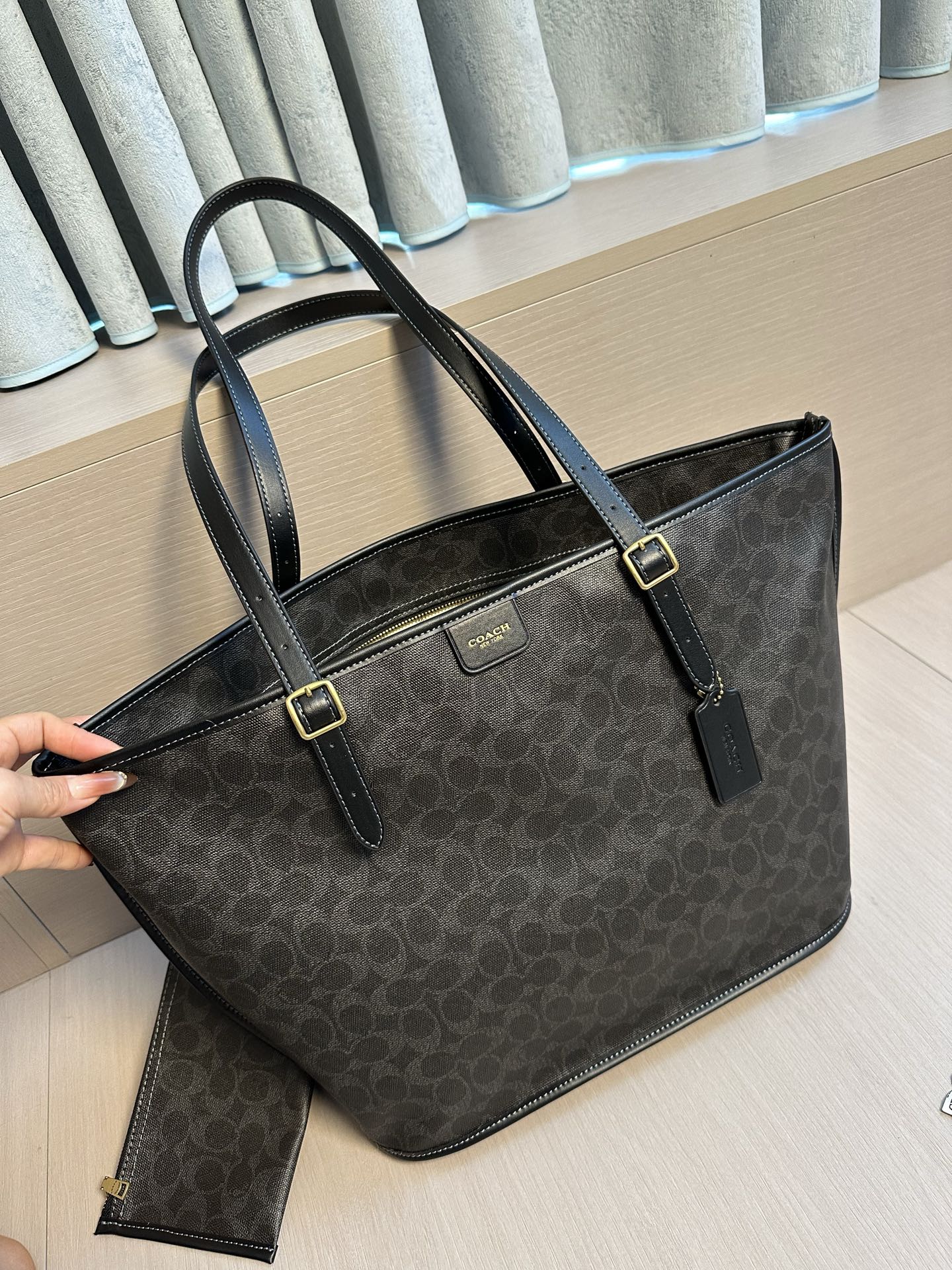 [Coach26 Premium New Product] COACH/Coach CCC40 Women’s Taxi Classic Presbyopic Mother-to-Door Shopping Bag Tote Bag Large Capacity Shoulder Bag,