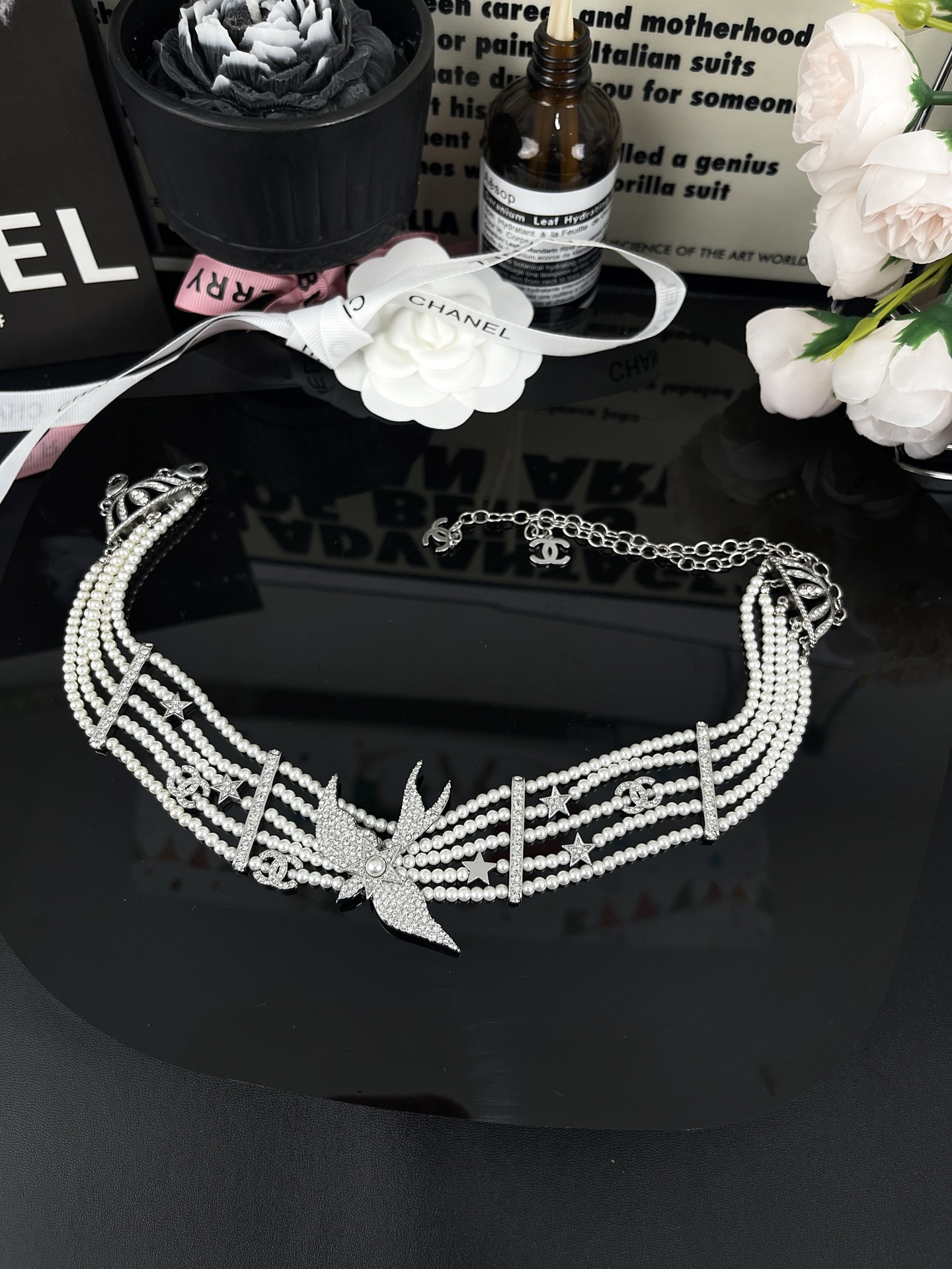 NO:359321,Xiaoxiang Heavy Industry Handmade Beads Full Diamond Flying Bird Multi-layered Pearl Necklace Necklace, Chanel Necklace, Chanel Necklace19860909小香重工手工串珠 满钻飞鸟 多层珍珠颈链 项链,香奈儿项链,chanel,necklace,Jewelry