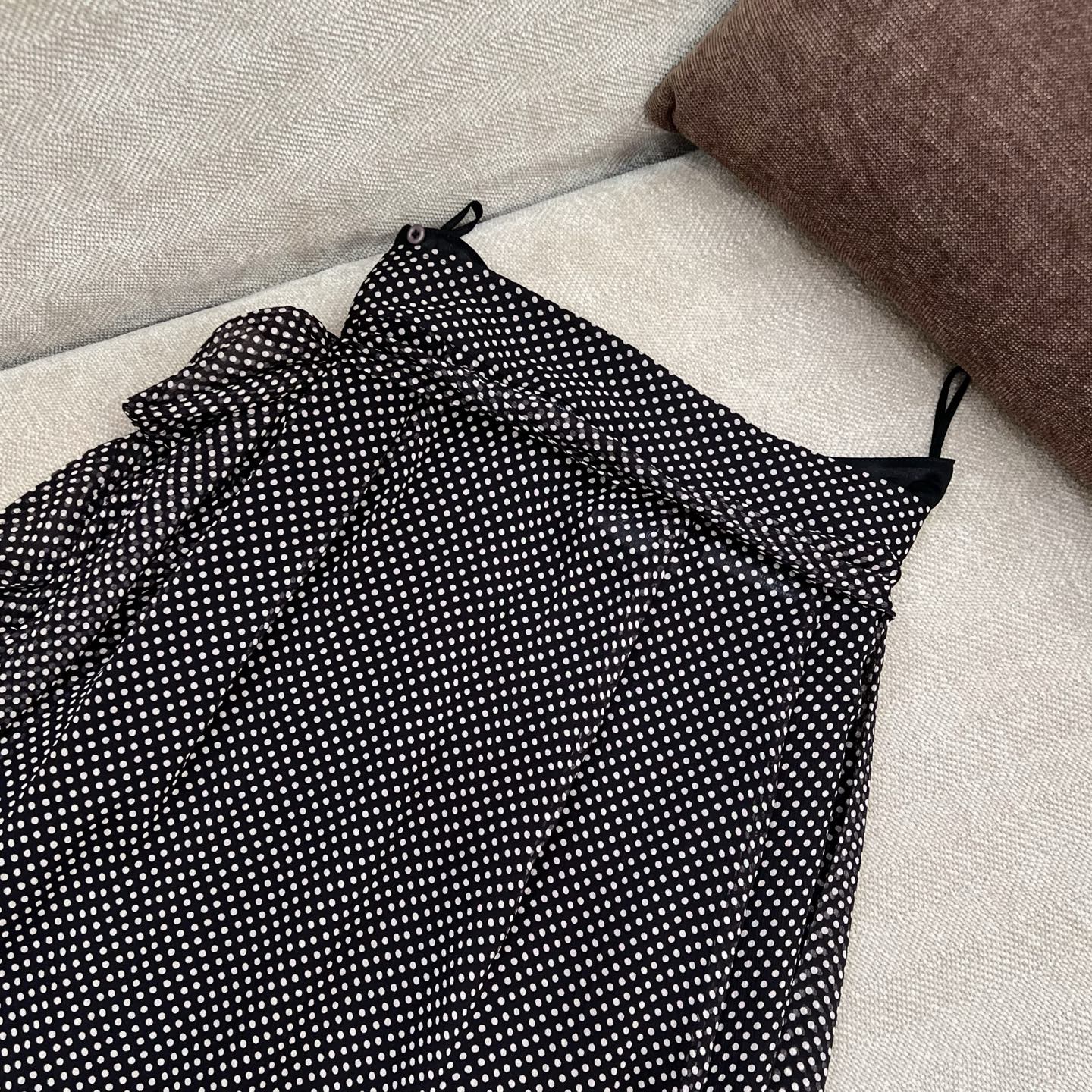 Prada 25SS Polka Dot Print Wrap Silk Skirt | High-Quality Replica 7 i1748563475081 193 0 5