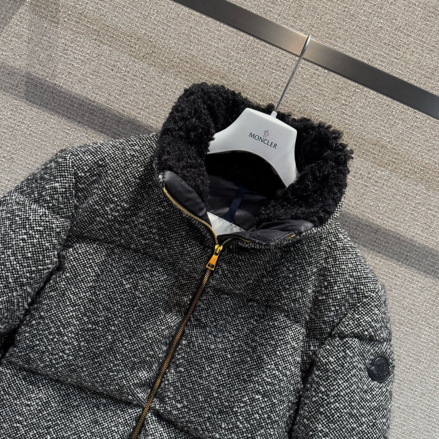 Moncler Brezesse Wool Blend Down Puffer Jacket - Black Label, Slim Fit 4 i1759282338335 9875 0 2