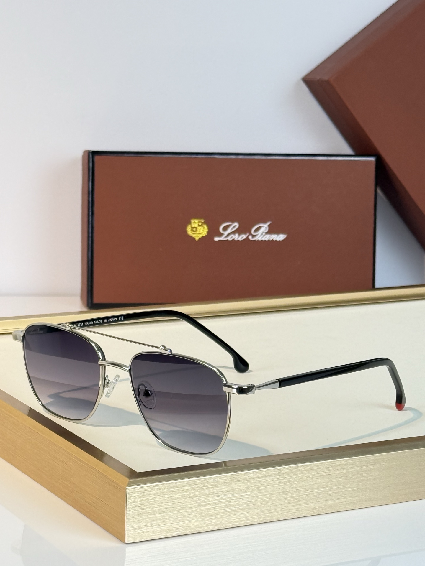 loro Piana titanium sunglassesMOD:FAI0302Size:54-18-