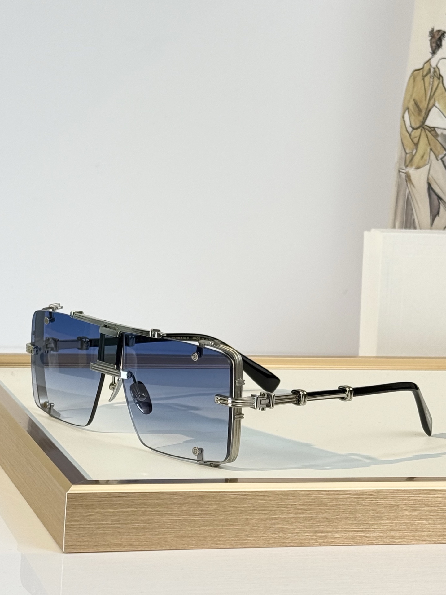 BALMAIN  MODEL：BPS-271-63//BLK- GLD SIZE：63口14-143 