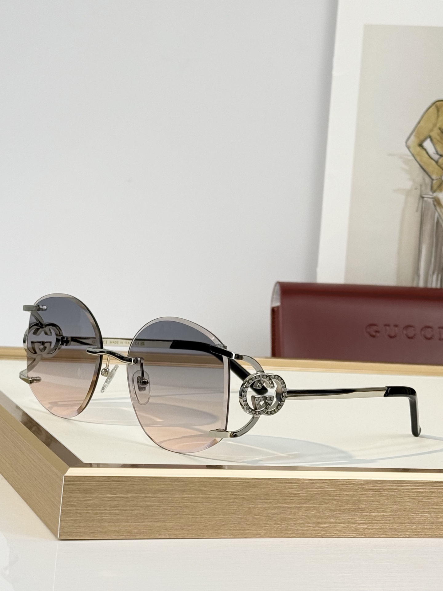 GUCC* MODEL：GG2329 SIZE：57口17-132 