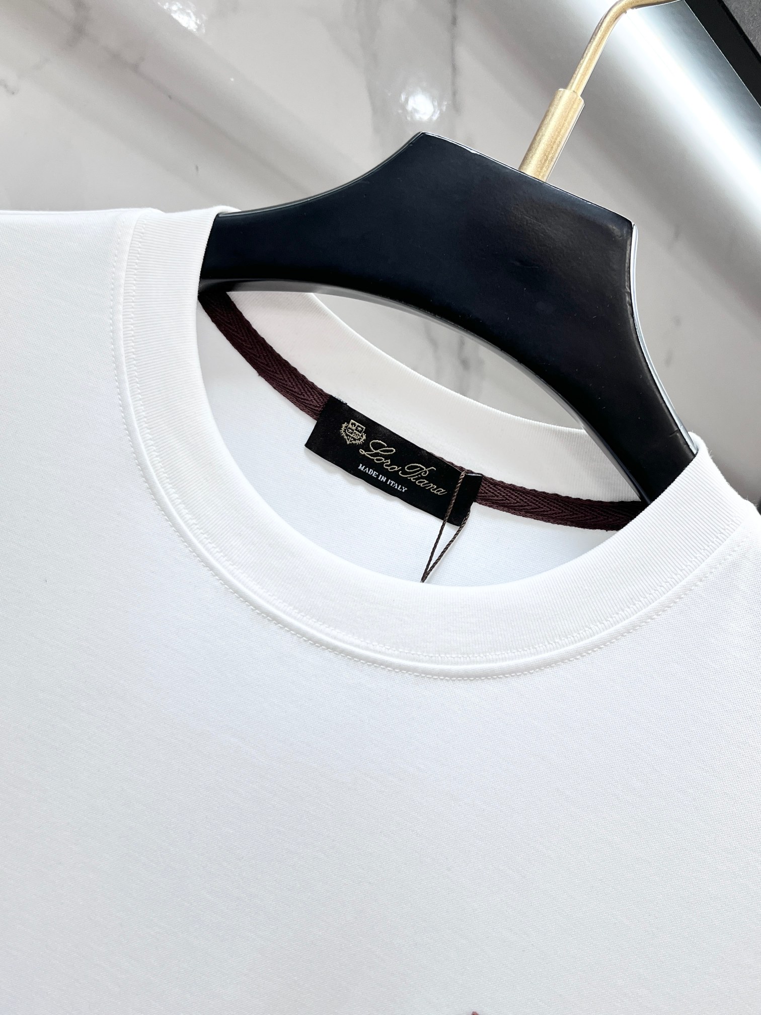 Loro piana 春夏新款首发最新款短袖圆领T恤 高端订制 设计前卫时尚！品牌logo重工艺印花设计