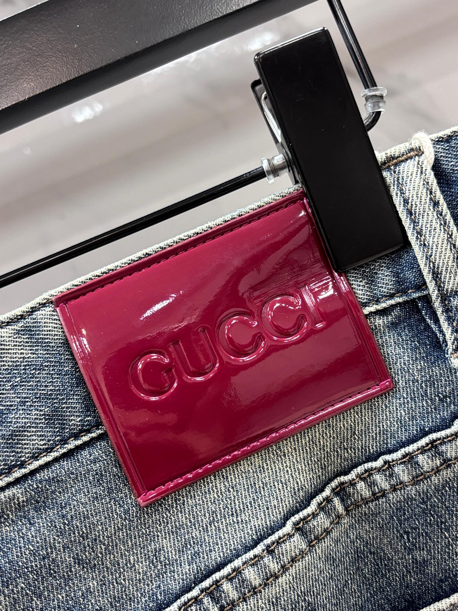Gucci 🔥高端定制、2026早秋最新款牛仔裤 柜台同步发售 原版定制 客供五金辅料 原单品质 进口固