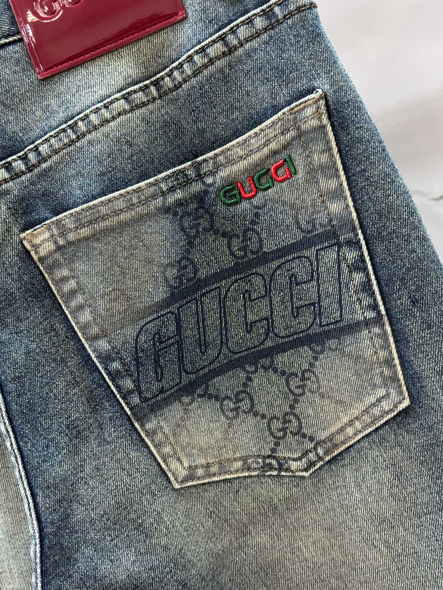 Gucci 🔥高端定制、2026早秋最新款牛仔裤 柜台同步发售 原版定制 客供五金辅料 原单品质 进口固