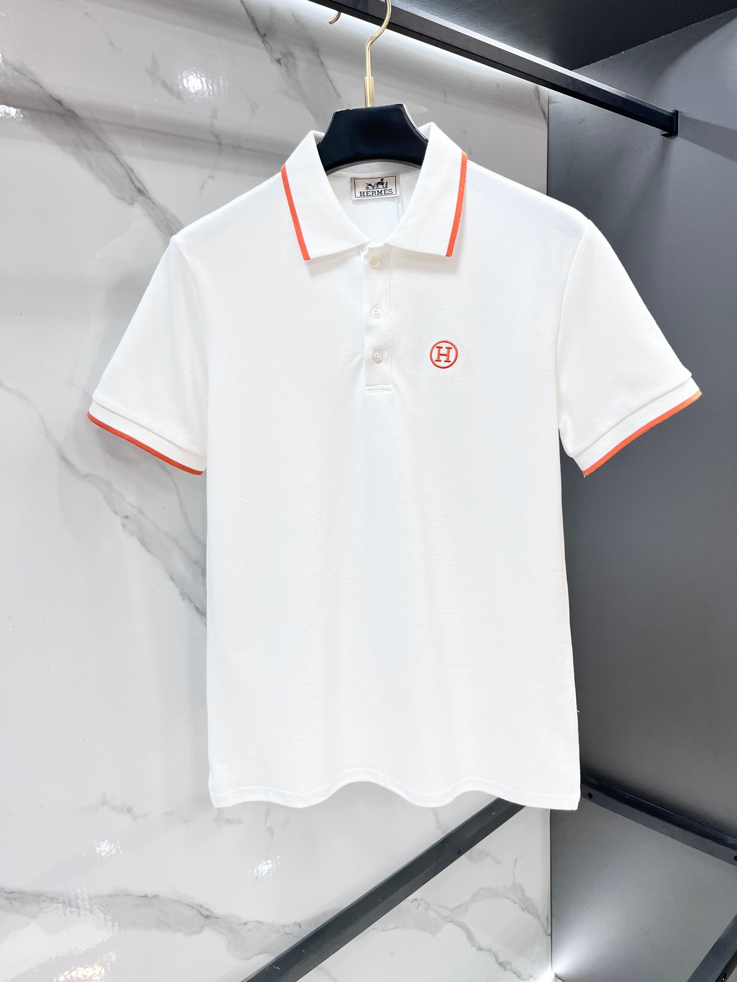 爱马仕 2026ss夏季专柜新款男士翻领Polo衫！高端男装的天花板级别的商务男款！简约时尚大气不失优雅