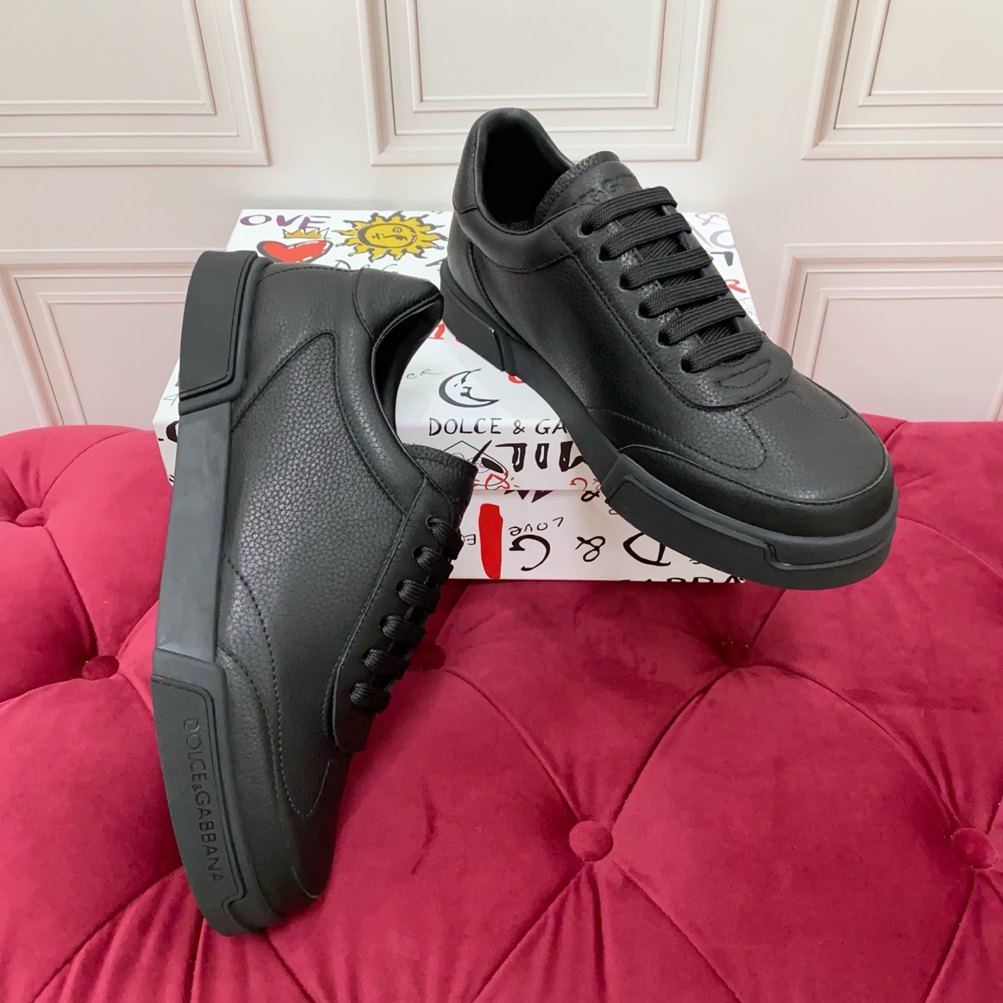 Dolce&Gabbana Men's Leather Sneakers - Luxury Italian Design, Sizes 38-45 3 a1752089461526 2417