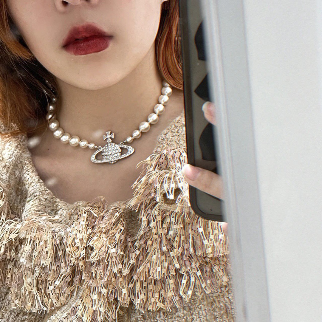 비비안웨스트우드 크라운 볼 스와로브스키 목걸이 65081 이미지 3
