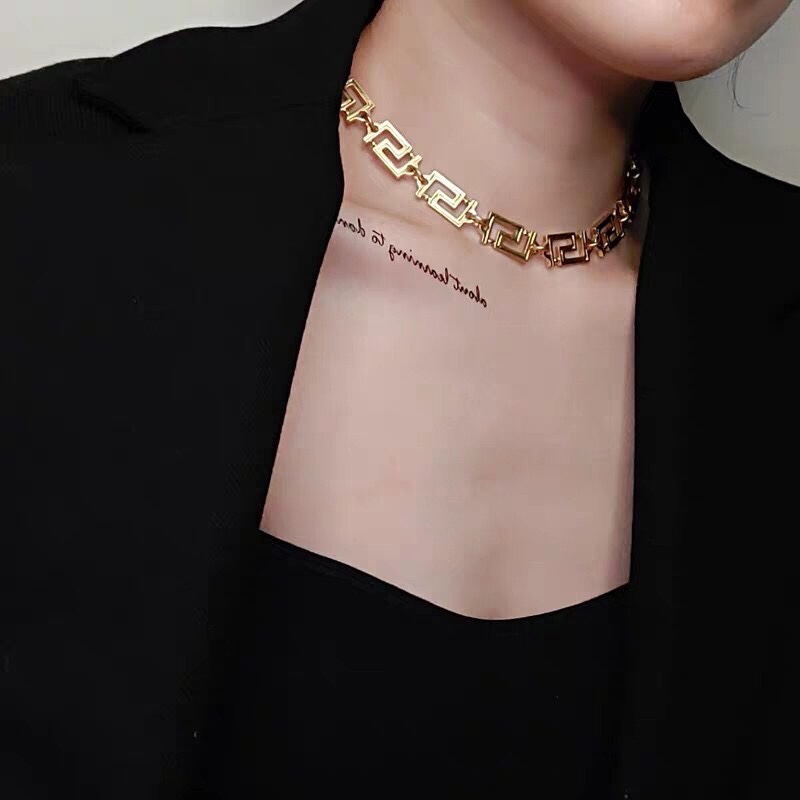베르사체 메두사 로고 황동 목걸이 63382 이미지 3