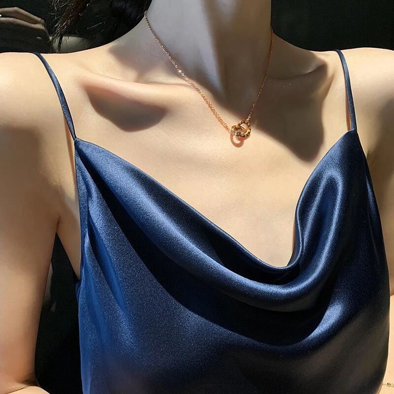 까르띠에 다이아몬드 더블 링 목걸이 59559 이미지 3