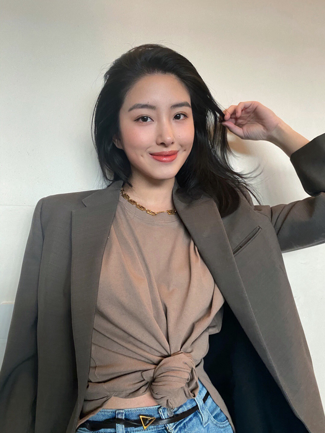 베르사체 메두사 모티브 황동 링 목걸이 63375 이미지 3