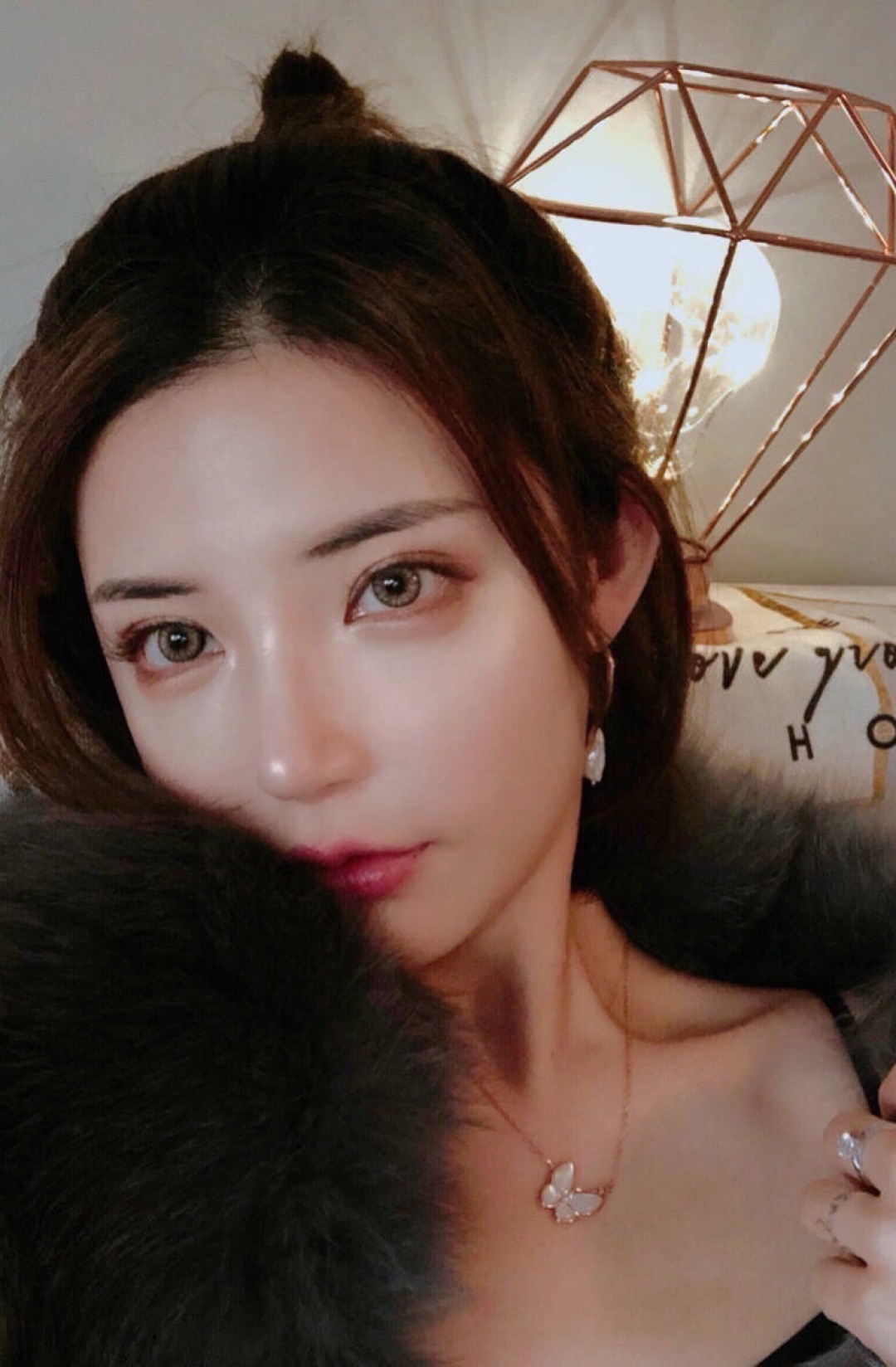 반클리프앤아펠 Vca 투 버터플라이 로즈 골드 다이아몬드 목걸이 63824 이미지 2