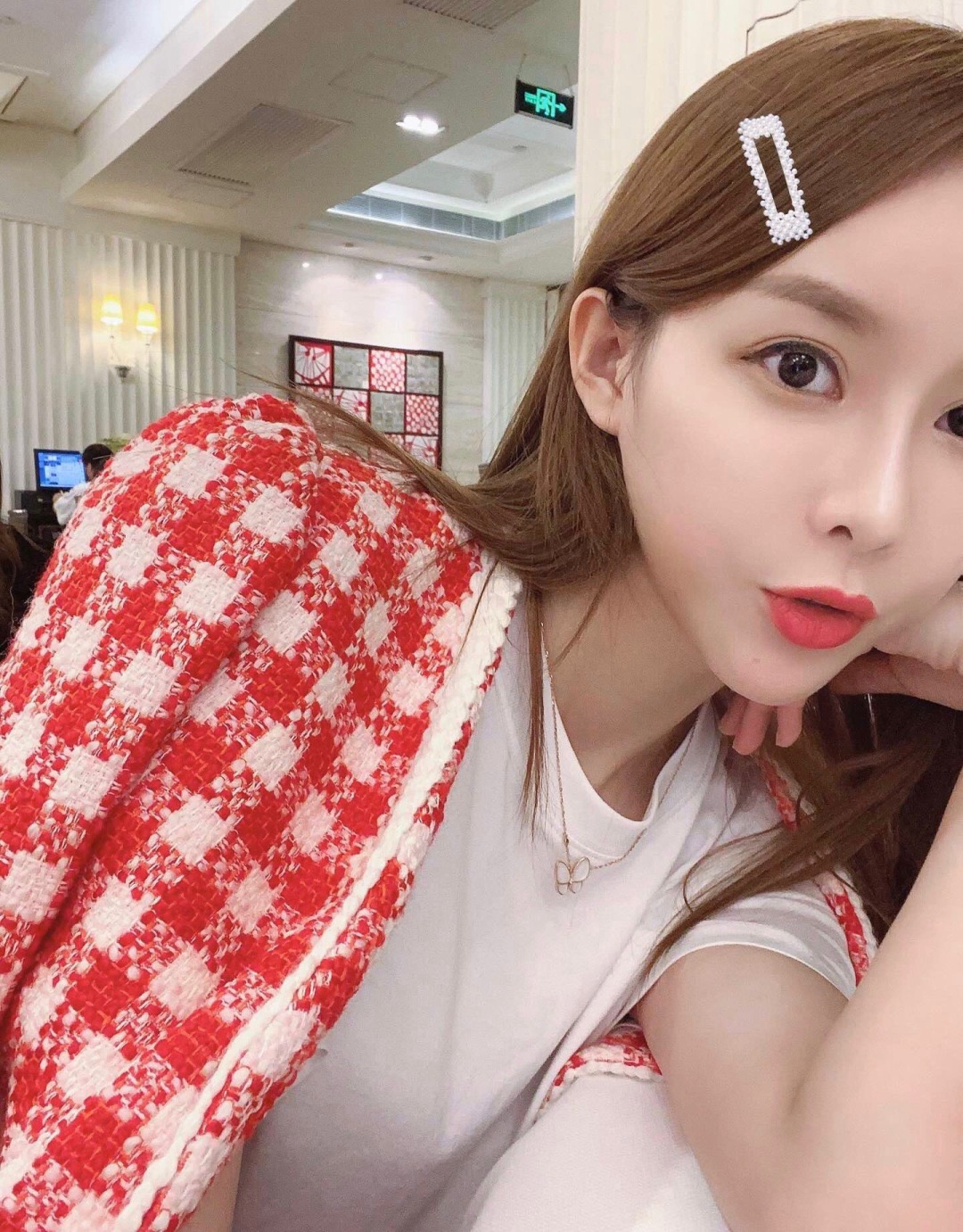 반클리프앤아펠 Vca 투 버터플라이 로즈 골드 다이아몬드 목걸이 63824 이미지 3