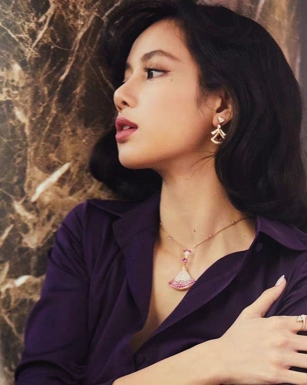 불가리 디바즈 드림 18 K 로즈 골드 목걸이 64637 이미지 4