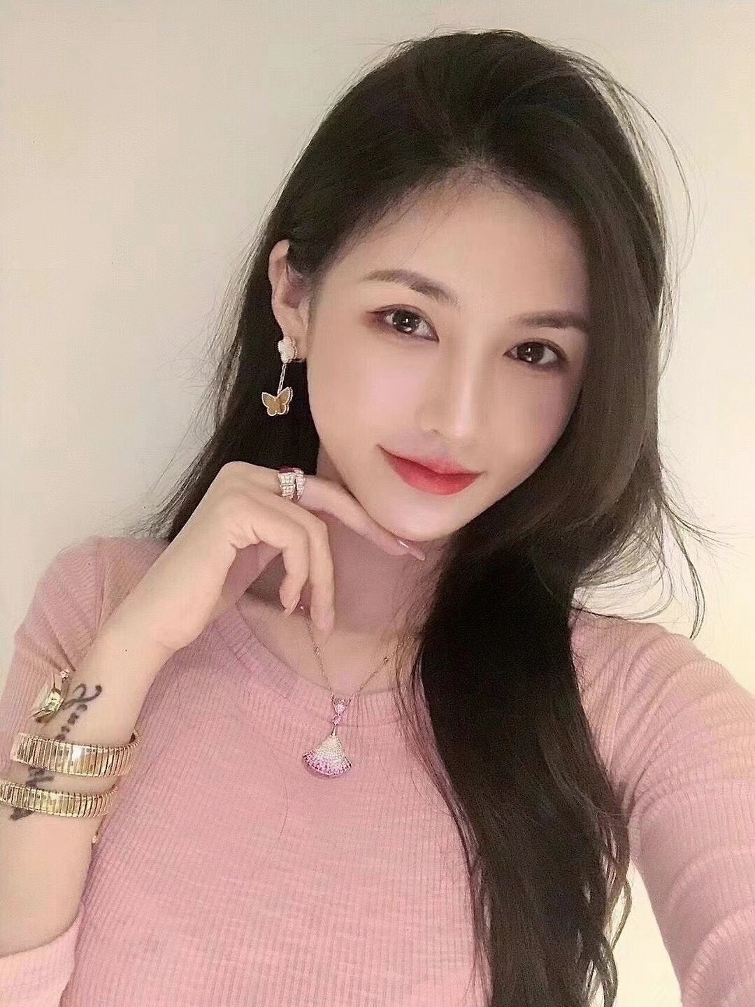 불가리 디바즈 드림 18 K 로즈 골드 목걸이 64637 이미지 3