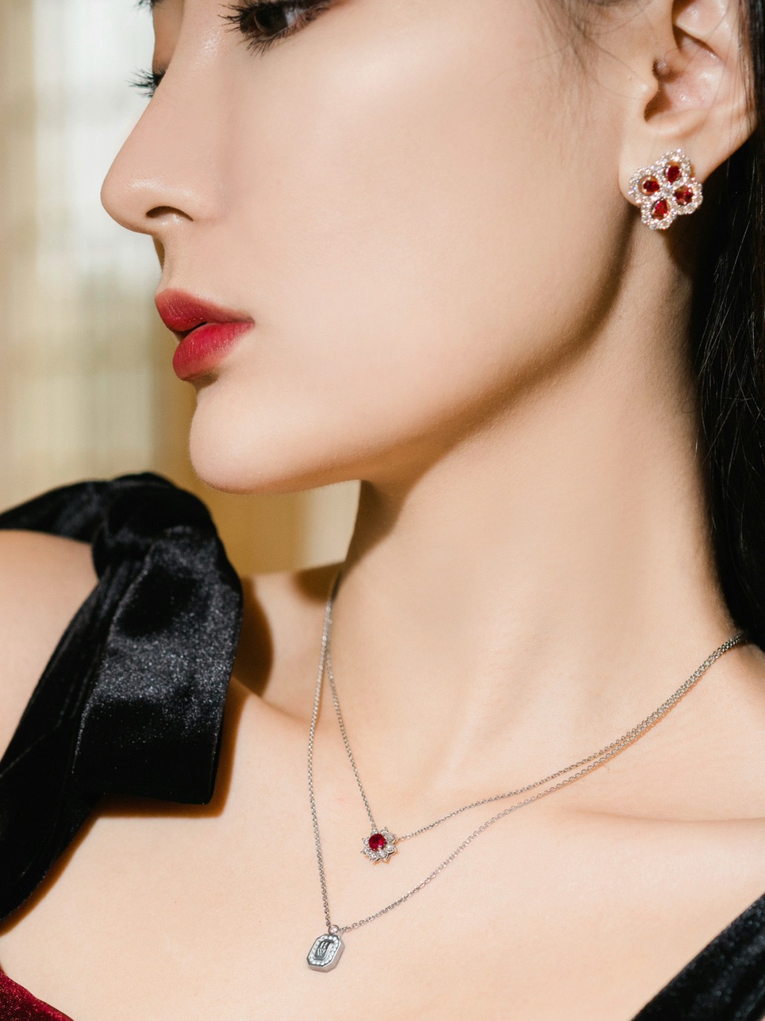 해리윈스턴 루프 다이아몬드 플래티넘 귀걸이 71813 이미지 2